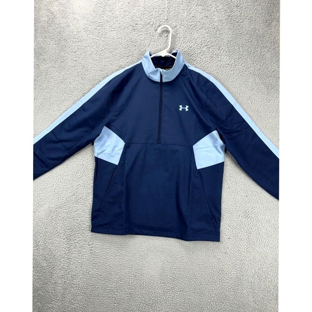 Under Armour Under Armour Jacket Mens Medium Storm Windstrike Blue Golf Pullover Logo NEW A2 Size US M / EU 48-50 / 2 - 2 Thumbnail