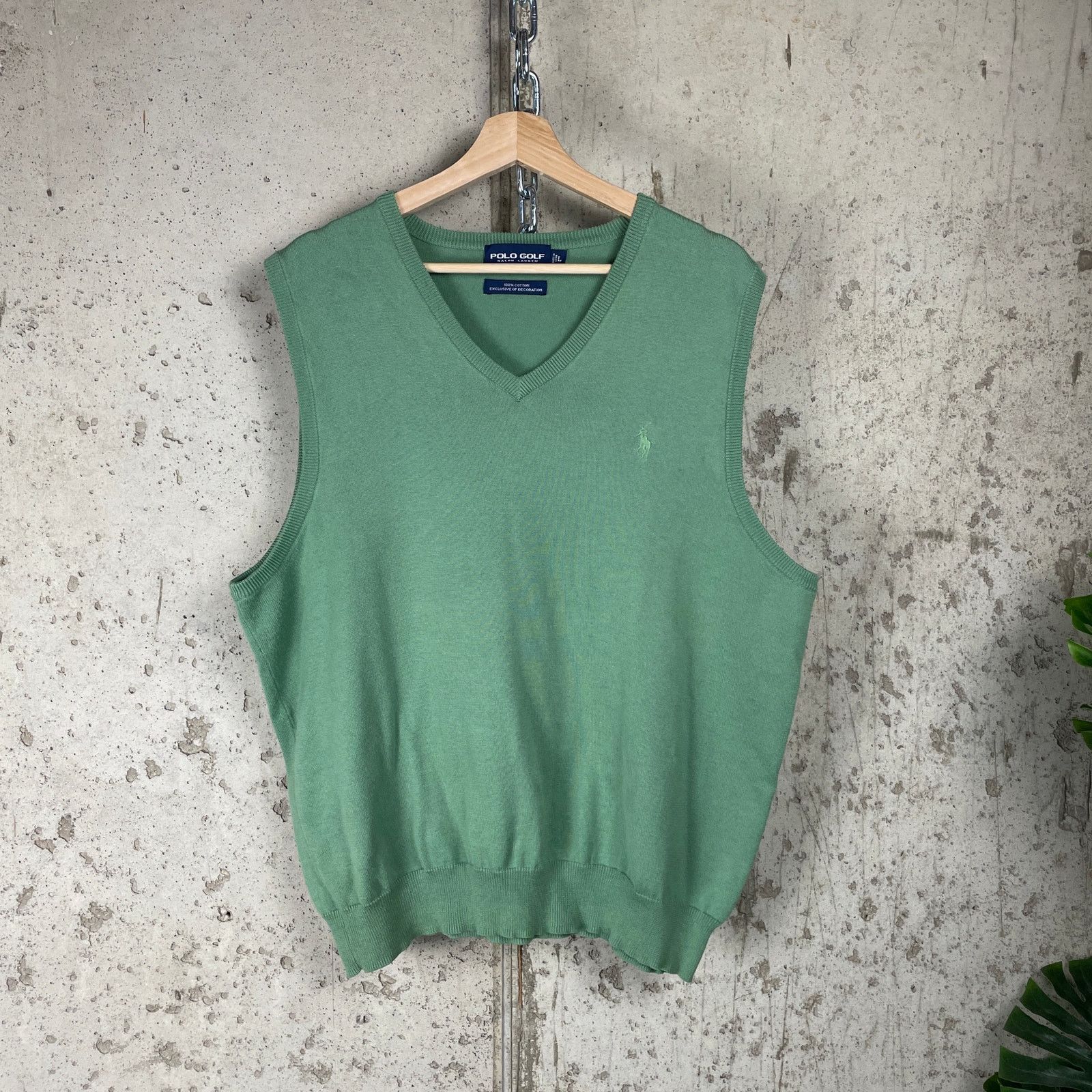 Polo Ralph Lauren Ralph Lauren Polo Golf Vest Men's Large Green 100% Cotton Size US L / EU 52-54 / 3 - 1 Thumbnail