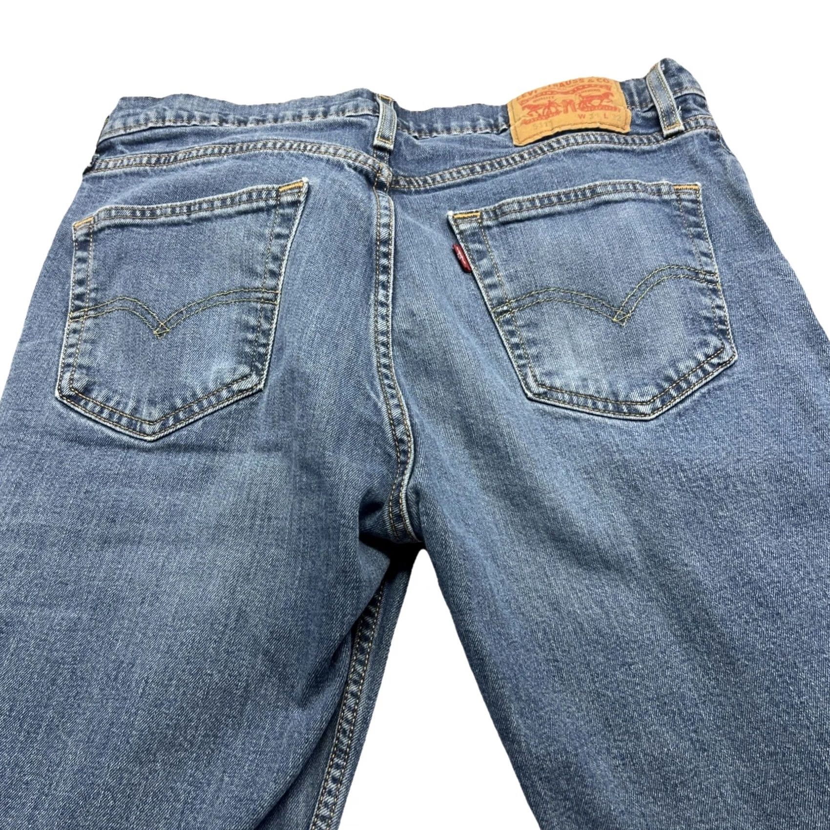 Levi's Levi’s 514 Jeans Men 30x29 Blue Medium Wash Straight Fit Denim Classic Rise Mid Zip Button Size US 30 / EU 46 - 2 Thumbnail