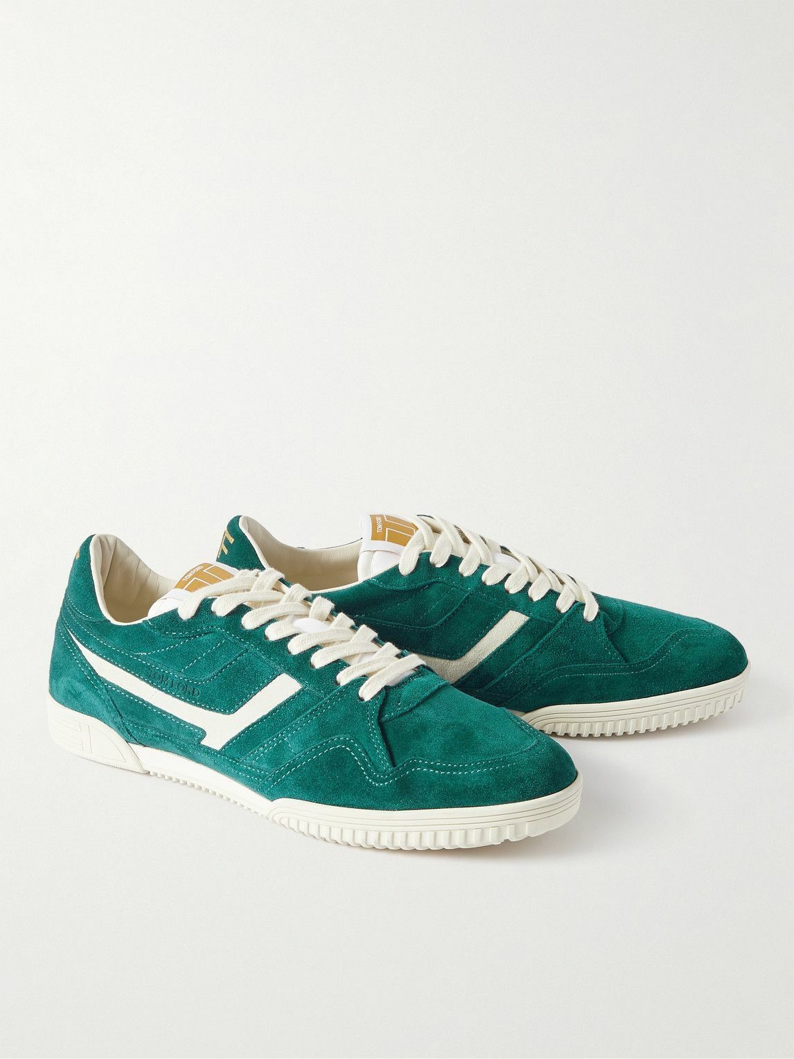 Tom Ford o1y0425 Low-Top Sneakers in Emerald Green/White Size US 8 / EU 41 - 4 Thumbnail