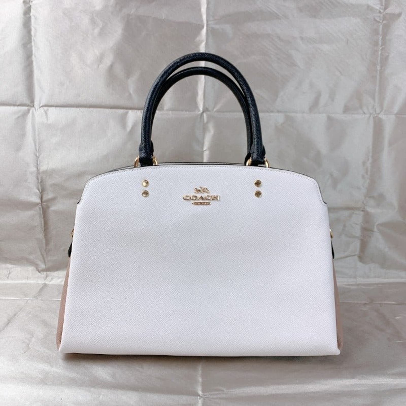image of Coach Lillie Carryall Handbag Shoulder Bag Multi 91162 in White, Women's