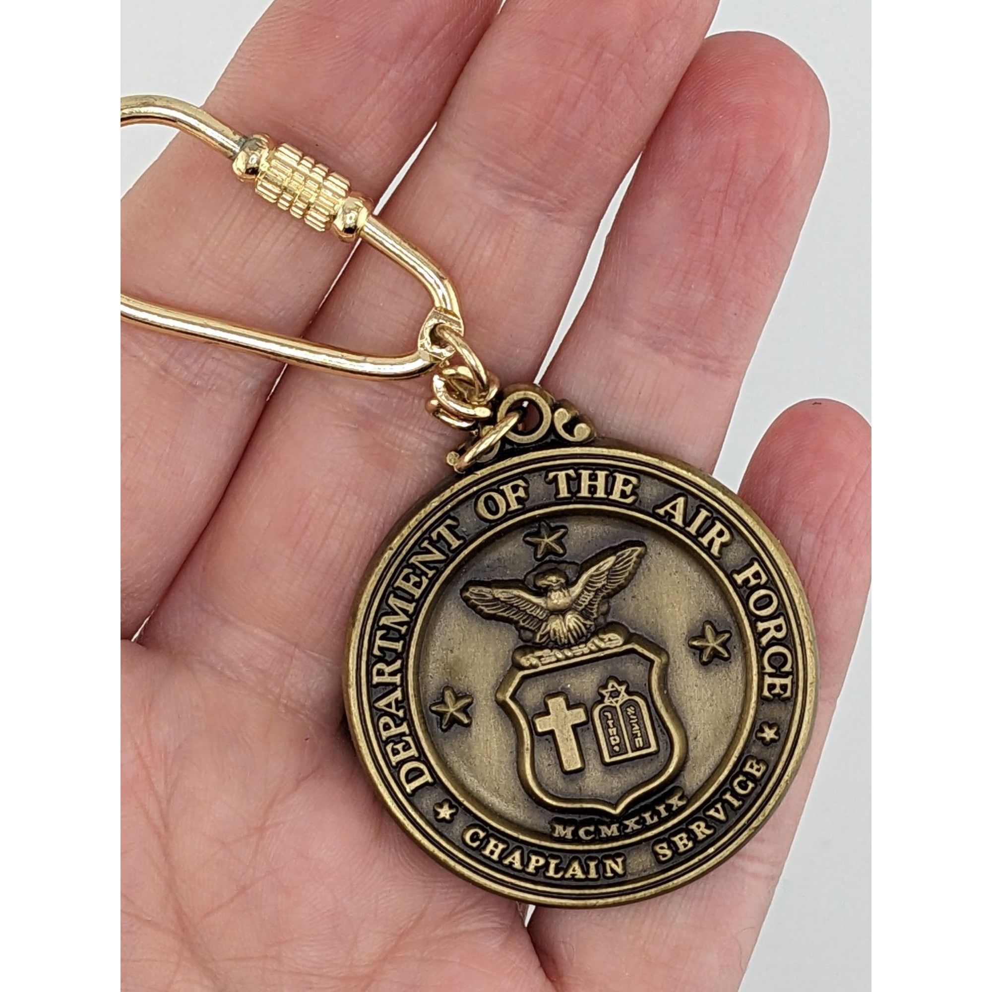 Other US Air Force Chaplain Service Keychain With Bronze Medallion Size ONE SIZE - 5 Thumbnail