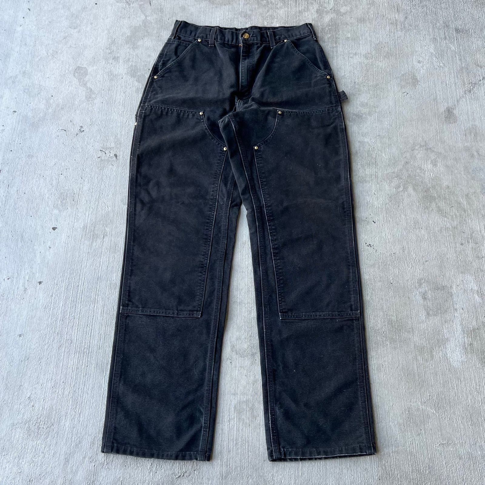 Carhartt black double knee work wear carpenter pants