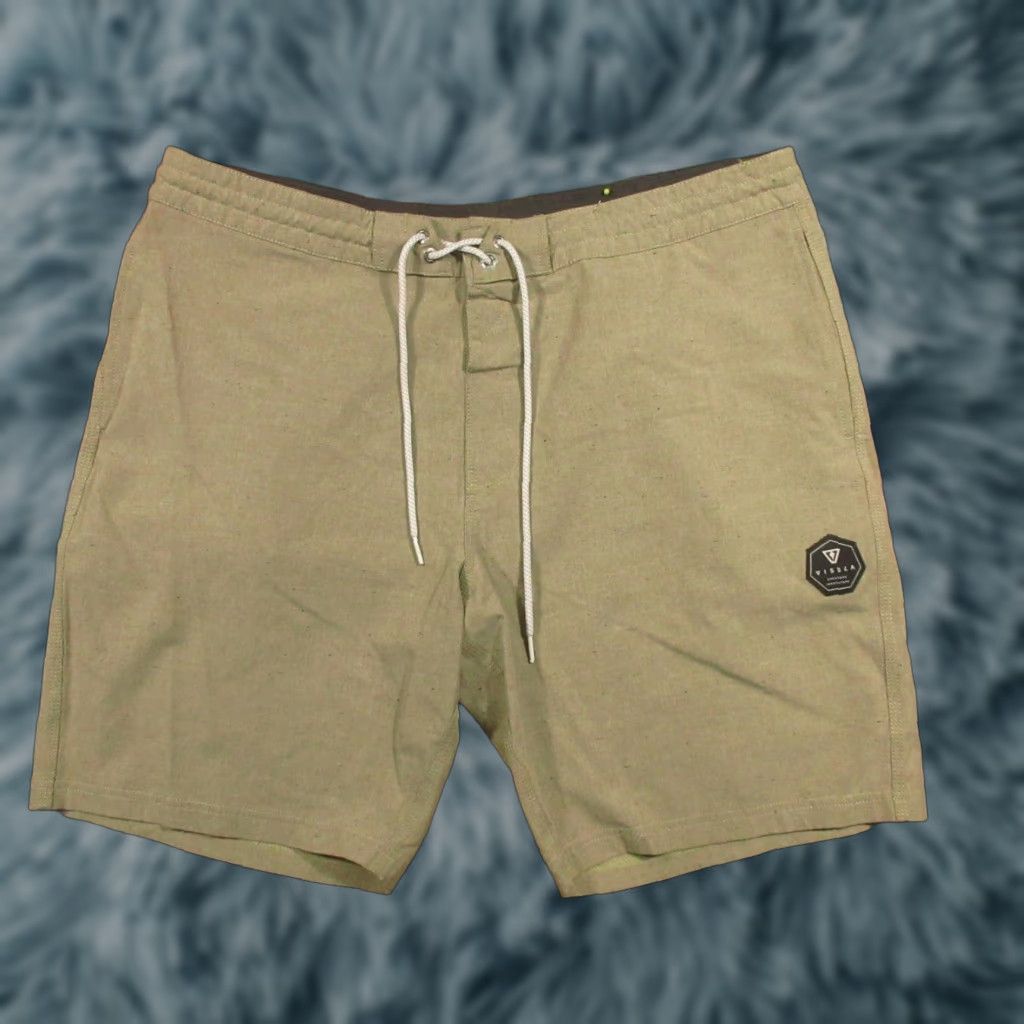 Vissla Vissla Men Bermuda Shorts 38 Beige Quick Dry Stretch Board Shorts Casual Travel Summer Spring Mens Size US 38 / EU 54 - 1 Thumbnail