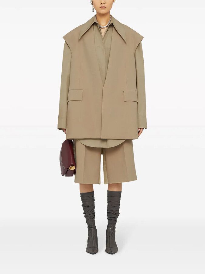 Jil Sander o1w1db10825 Jacket Vest in Beige Size M / US 6-8 / IT 42-44 - 2 Thumbnail