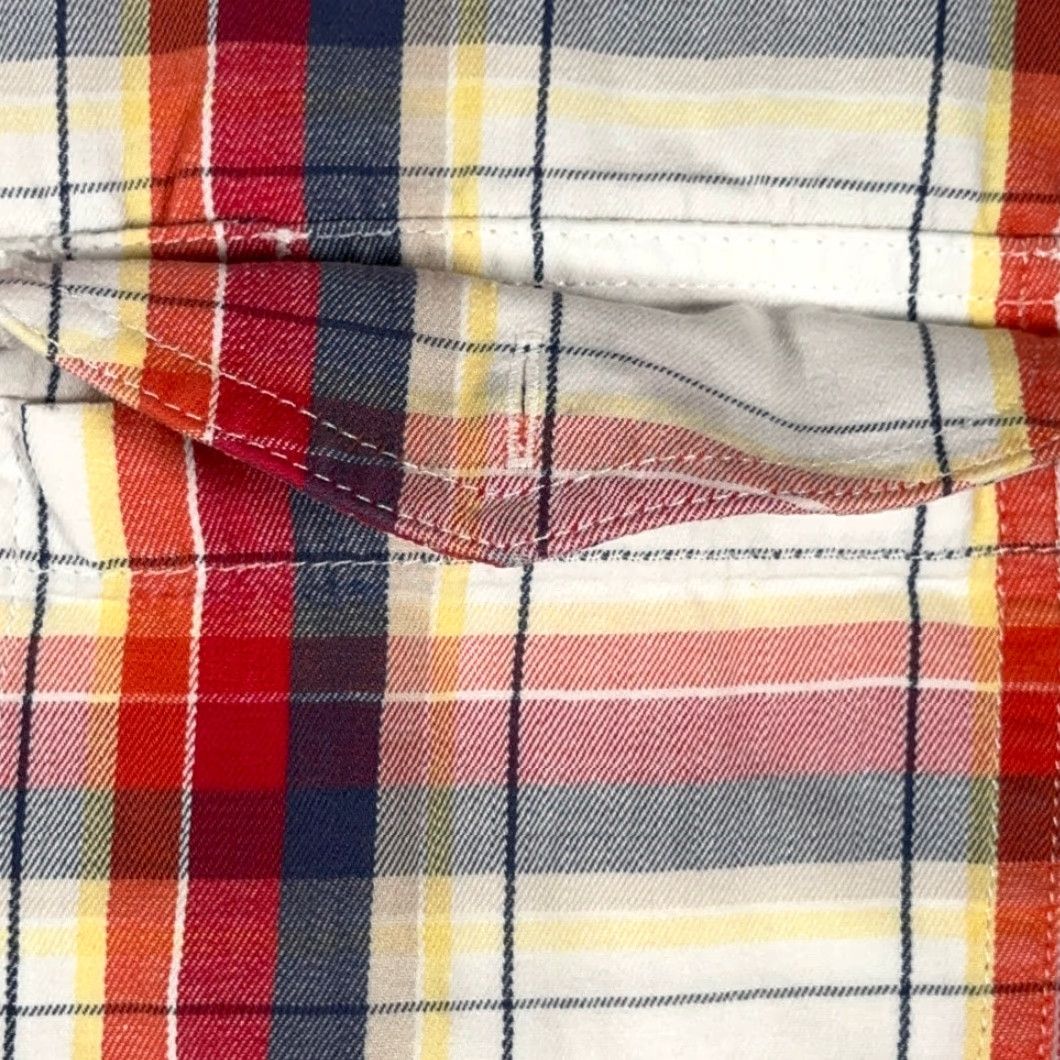 Wrangler VINTAGE Wrangler Shirt Adult LARGE White Red Madras Plaid Painted Desert Y2K Size US L / EU 52-54 / 3 - 6 Thumbnail