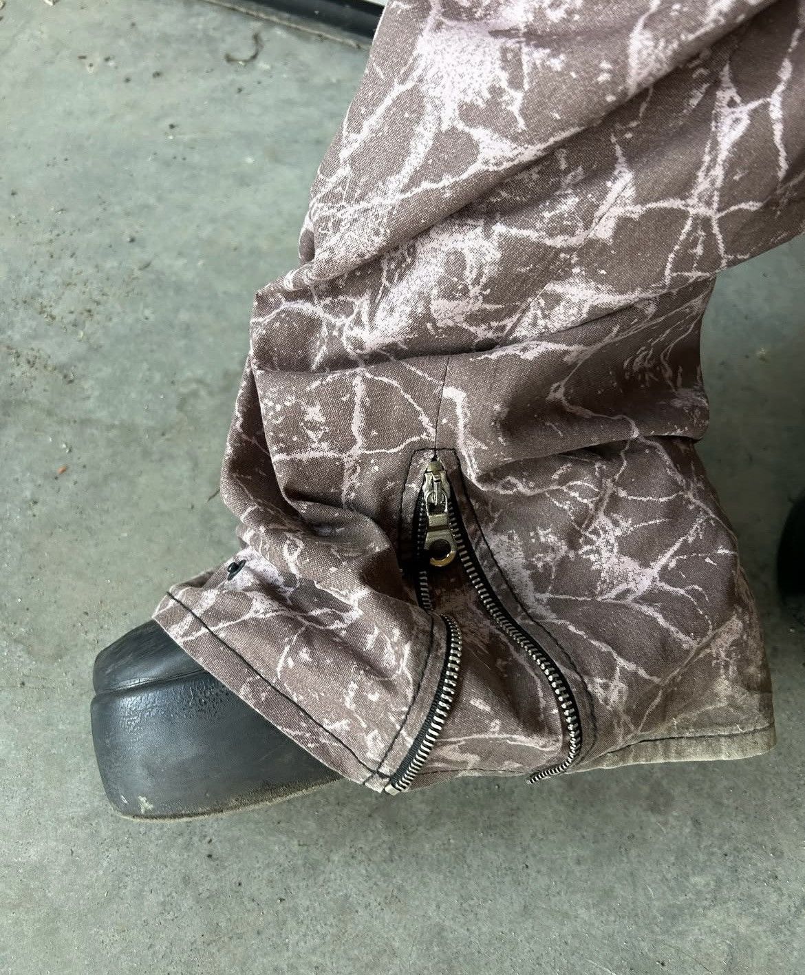 Other Custom Marble Splatter Flare Pants -Archive Grunge Aesthetic Size US 34 / EU 50 - 4 Thumbnail