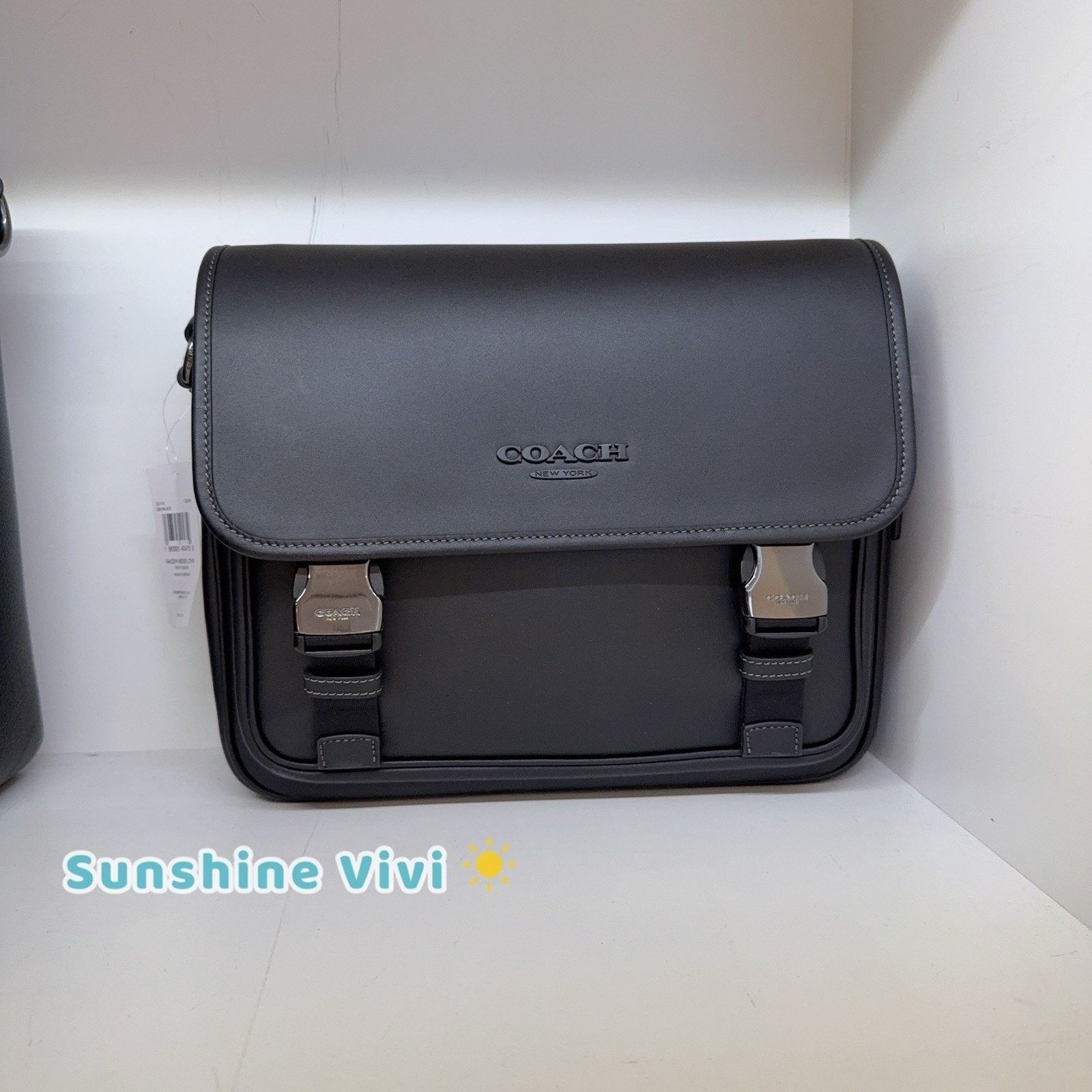 Coach NWT Coach Racer Messenger Colorblock CU110 Gunmetal BLACK Size ONE SIZE - 5 Thumbnail