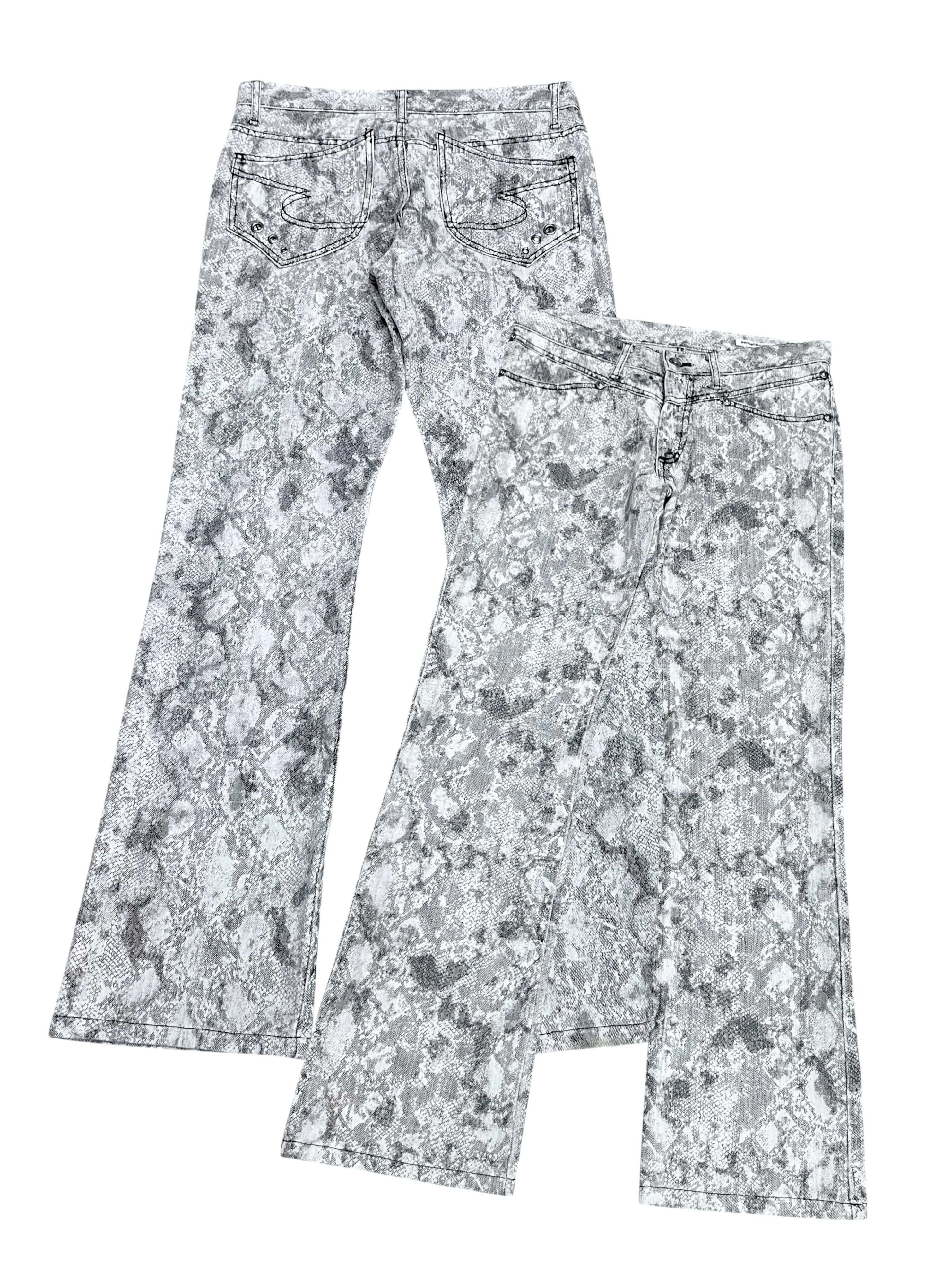 semanticdesign Vintage Semantic Design Snake Skin Flare Jeans Rare Asia M Size US 27 - 3 Thumbnail