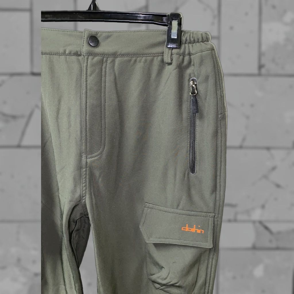 Vintage Clothin Outdoor Style Womens Green Fleece Lined Winter Pants Size 12 - Regular Inseam 27in Size 34" / US 12 / IT 48 - 1 Thumbnail