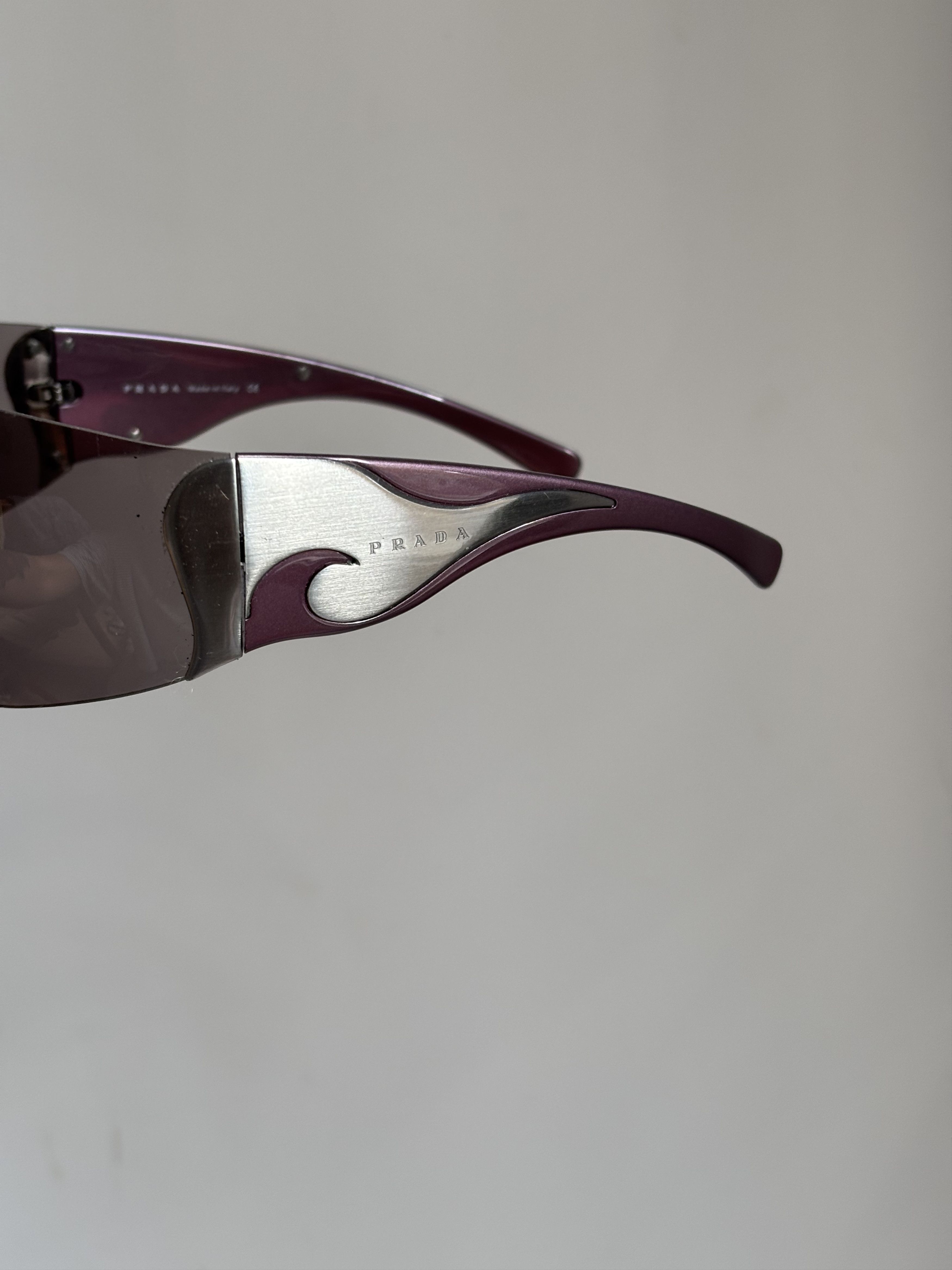 Prada PRADA Sunglasses 2004 Flame Chrome Star Mask Fire Vintage Size ONE SIZE - 3 Thumbnail
