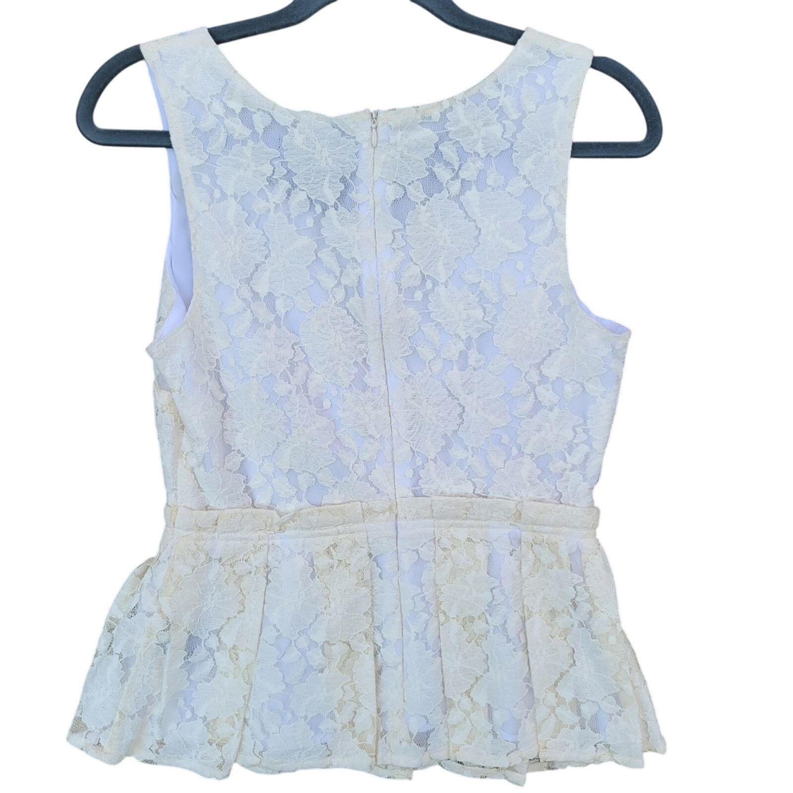 Worthington New Worthington Womens Small Floral Zip Sleeveless Blouse Size S / US 4 / IT 40 - 2 Thumbnail