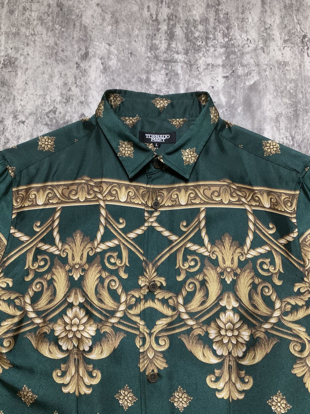 Tornado Mart Tornado Mart Slim Fit Baroque Design Versace Style Size US L / EU 52-54 / 3 - 3 Thumbnail