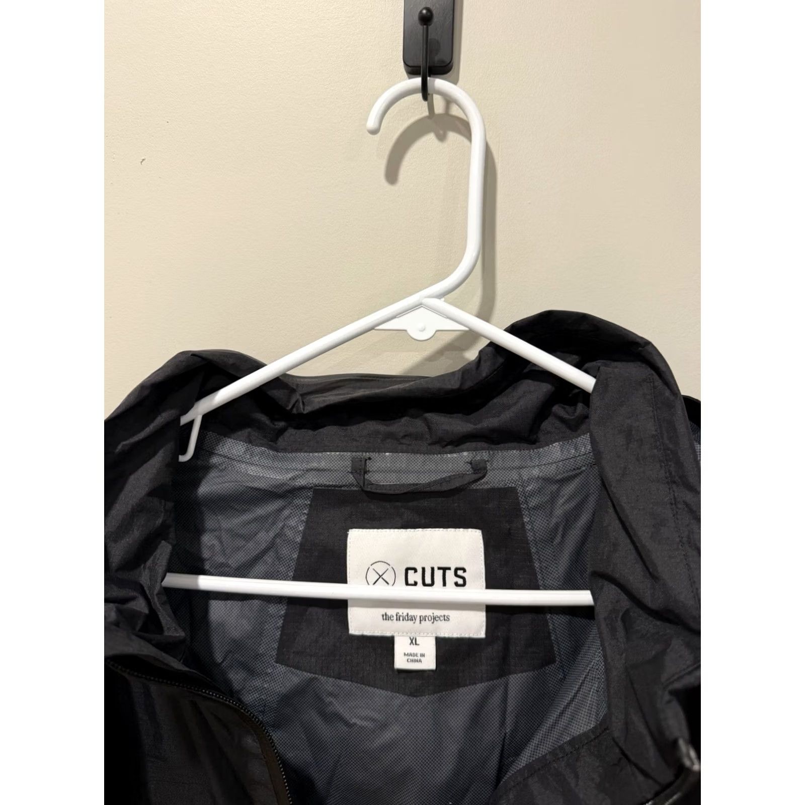 Cuts Cuts Jacket Mens XL Black Full Zip Hooded Bomber The Friday Project Classic Size US XL / EU 56 / 4 - 3 Thumbnail