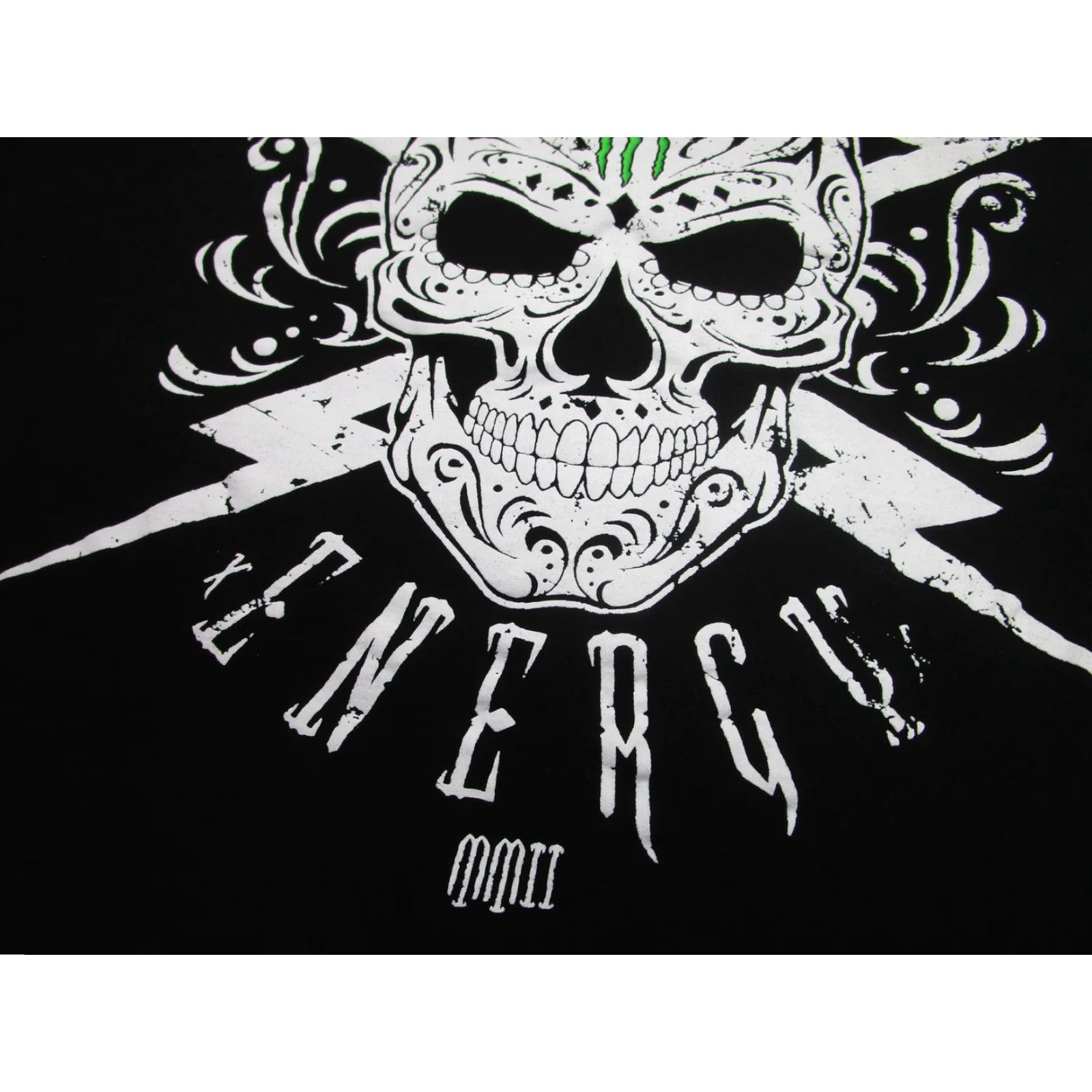 Vintage Monster Energy Shirt Mens Large Black Skull Lightning Graphic Horror Tee Size US L / EU 52-54 / 3 - 4 Thumbnail