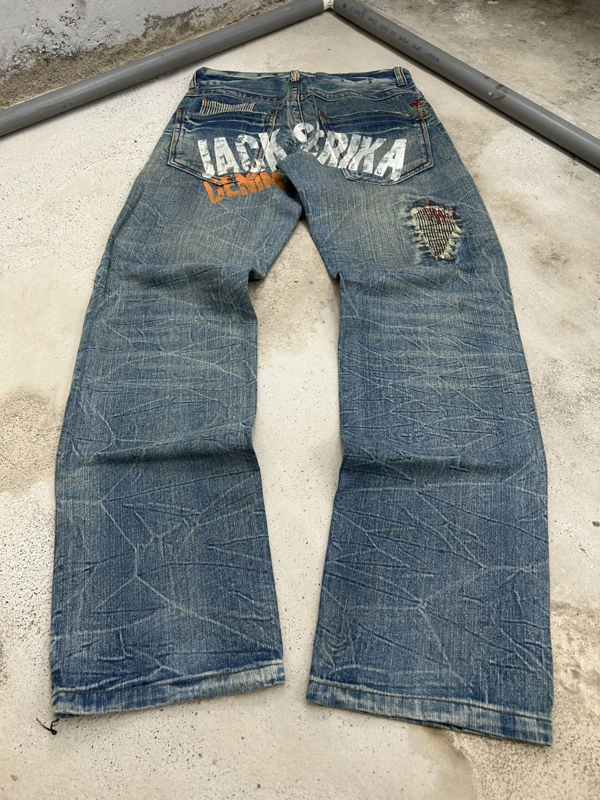 GOSTAR DE FUGA Vintage Jack Serika Mud Washed Gothic Distressed Boro Size US 31 - 2 Thumbnail