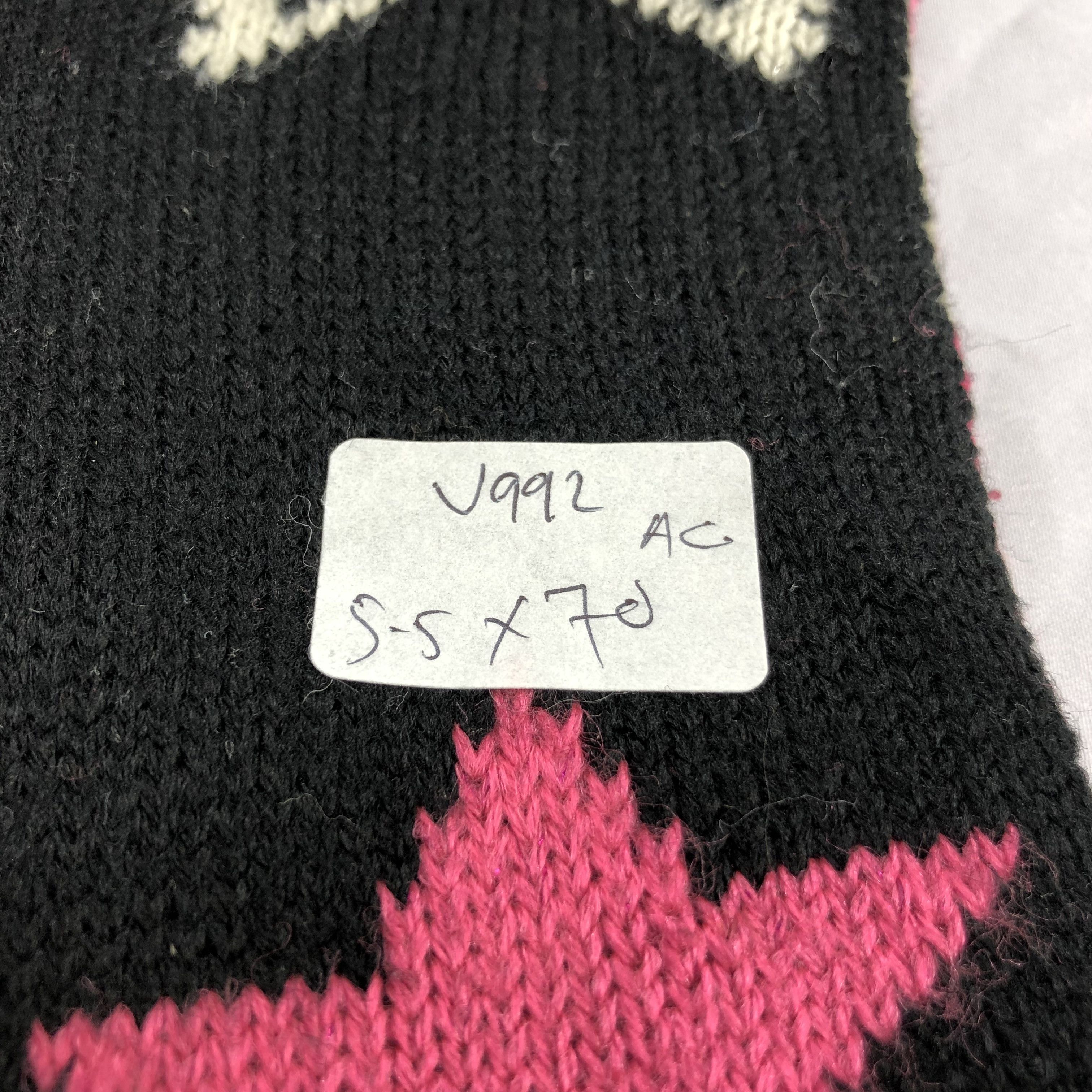 Seditionaries Skull and Crossed Bones Wool Scarf Muffler V992 Size ONE SIZE - 6 Thumbnail