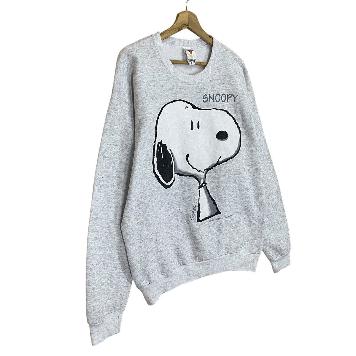 Peanuts × Vintage × Warner Bros Vintage 90s Snoopy Big Logo Crewneck Sweatshirt Size US M / EU 48-50 / 2 - 2 Thumbnail