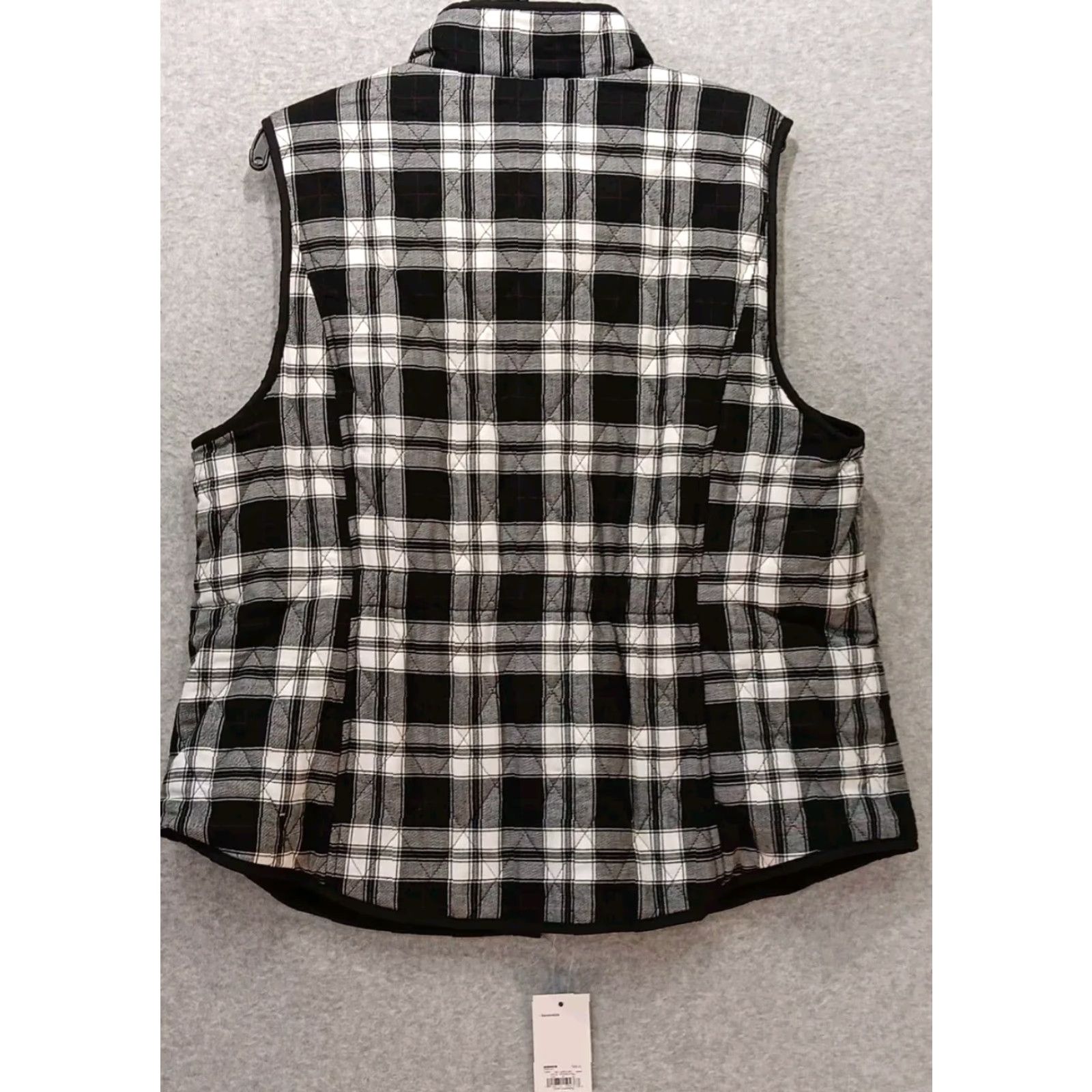 Croft & Barrow Croft & Barrow Women's Vest Quilted Reversible Multicolor Plaid Zip Hip XL NWT Lightweight Pockets Lined Polyester Polyester Size XL / US 12-14 / IT 48-50 - 7 Thumbnail