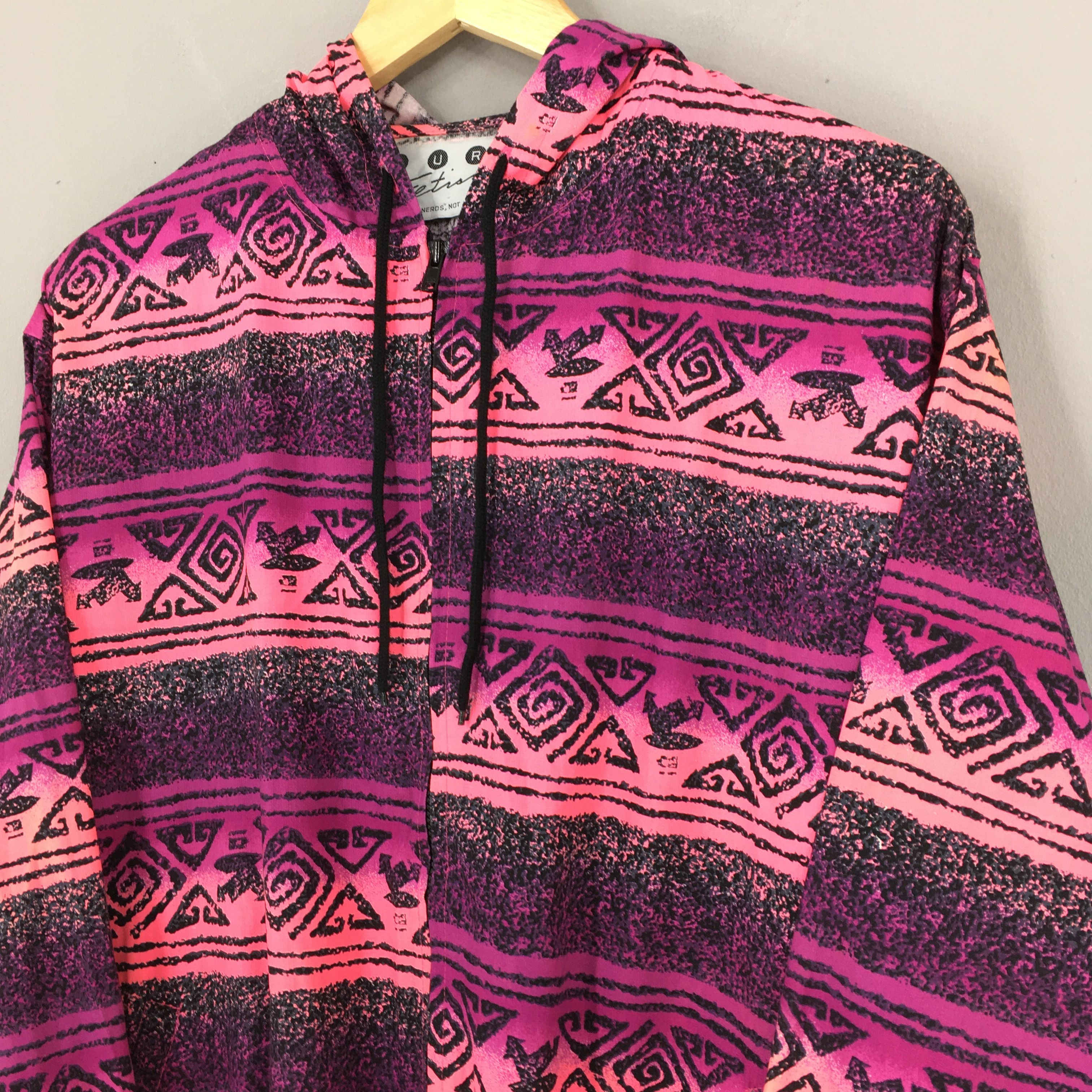 Other Vintage 90's Surf Fetish Hoodie Abstract Pattern Jacket Size US L / EU 52-54 / 3 - 4 Thumbnail