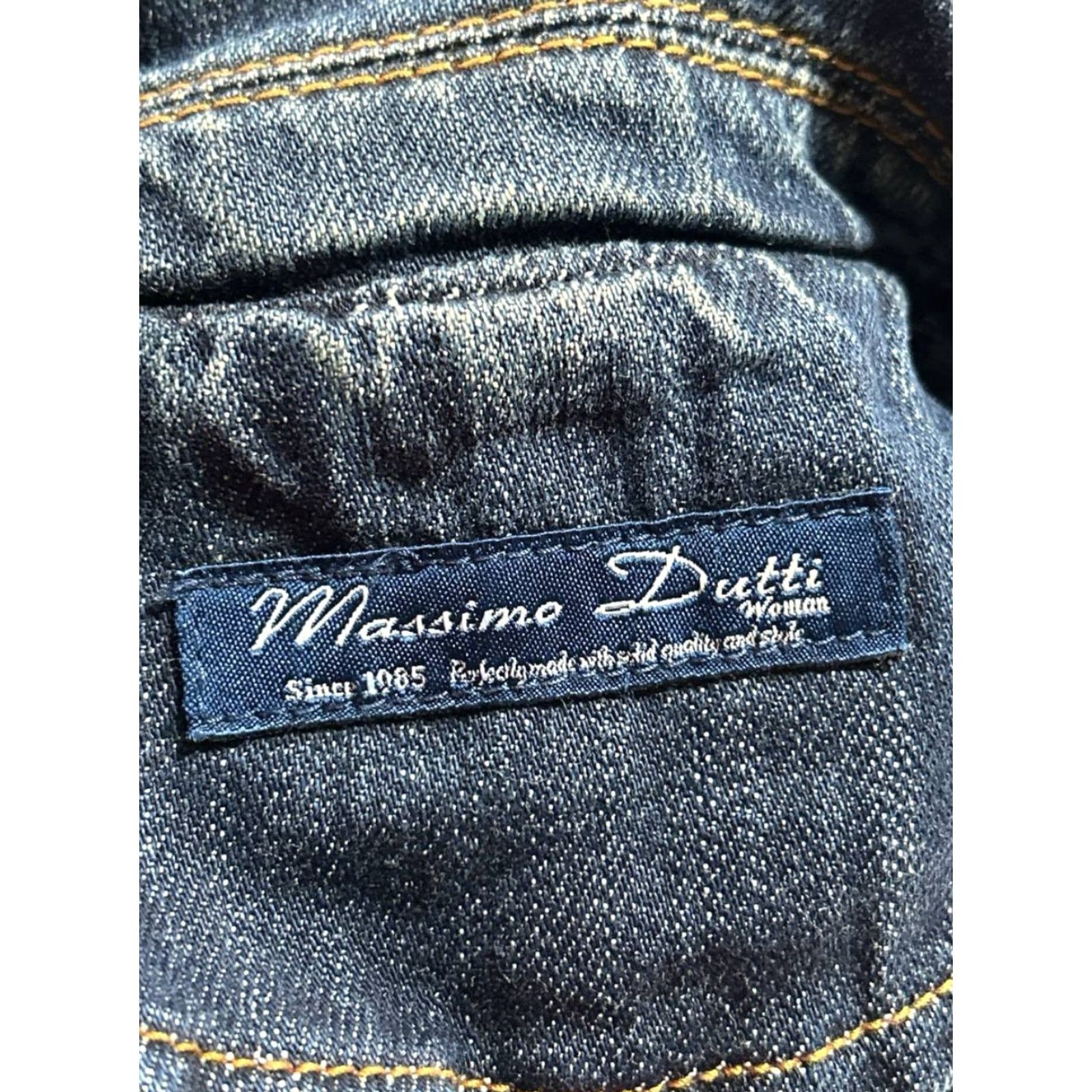 Massimo Dutti Massimo Dutti Trucker Jacket Womens 2 Blue Denim Double Vented Size XS / US 0-2 / IT 36-38 - 4 Thumbnail