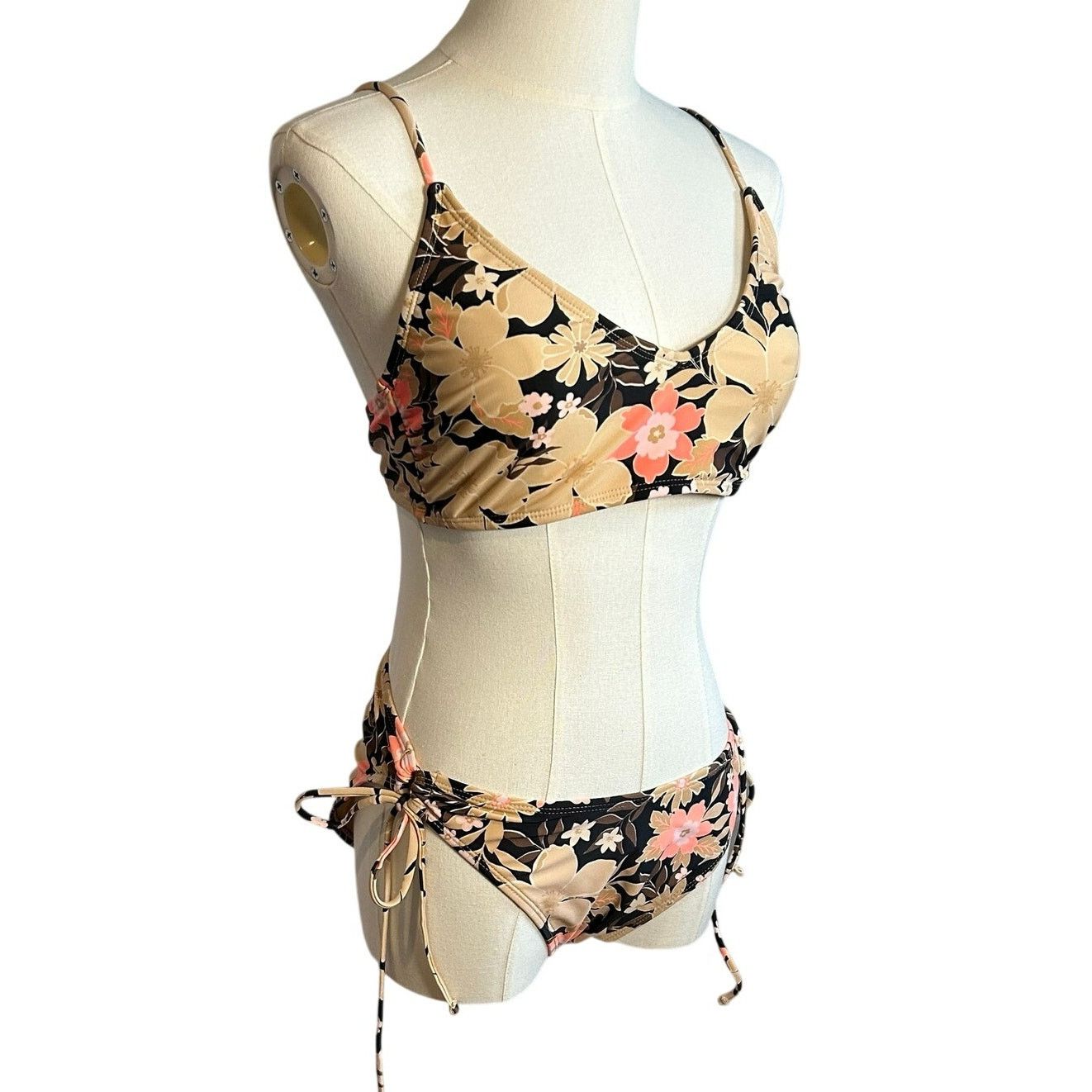 Other × Target Basics Brown Black String Bikini Set Adjustable Triangle Top Large Size ONE SIZE - 7 Thumbnail
