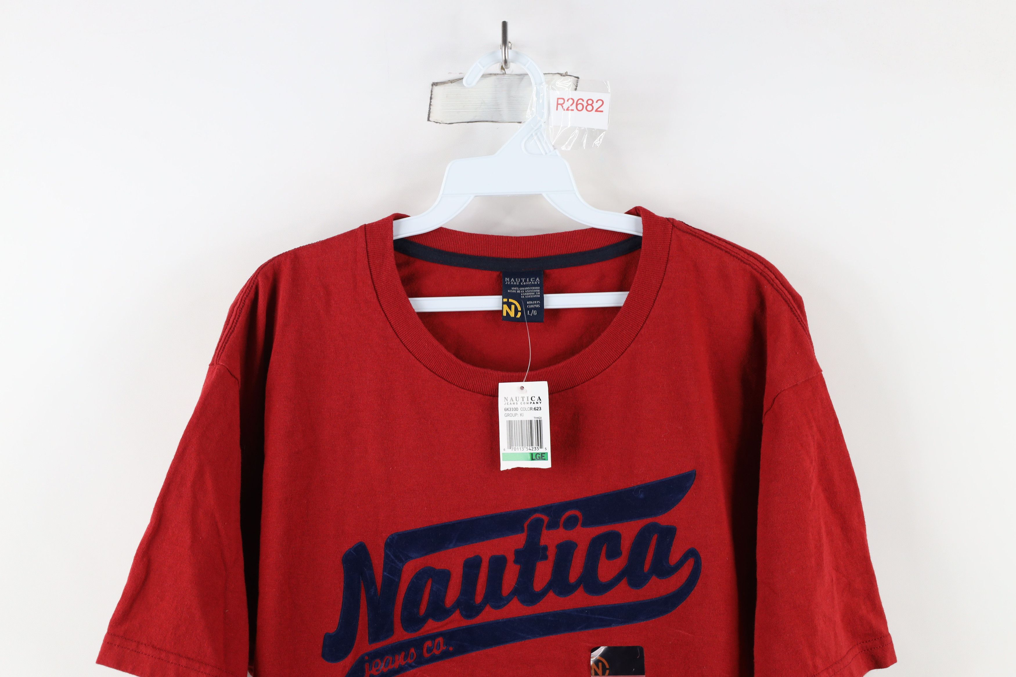 Nautica × Vintage Deadstock Vintage 90s Nautica Script Short Sleeve T-Shirt Size US L / EU 52-54 / 3 - 2 Thumbnail