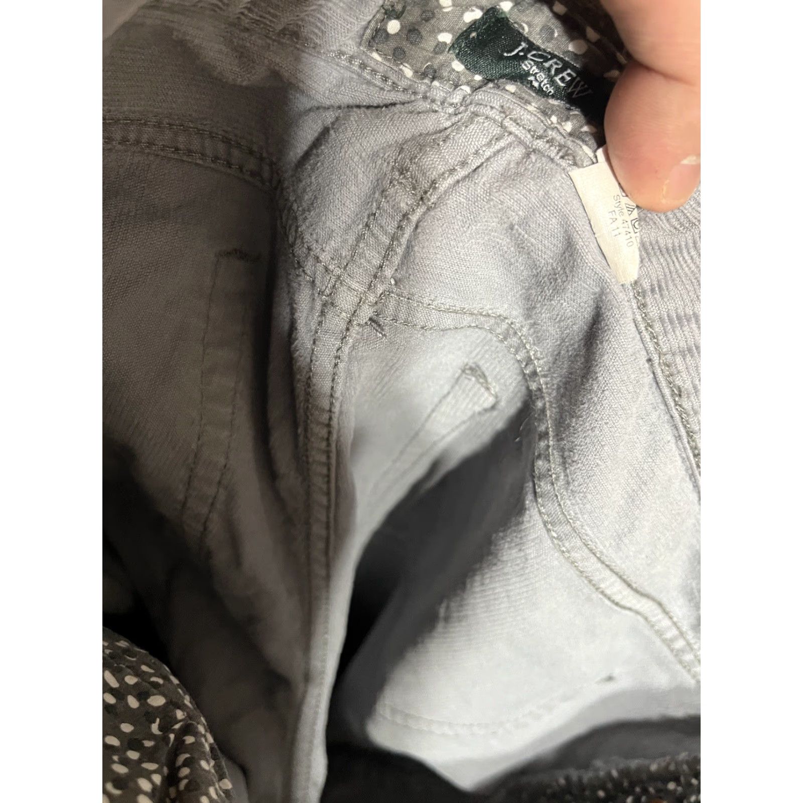 J.Crew J.CREW Pants Women Corduroy Gray 29 Straight Ankle Casual VINTAGE City Womens Size 29" - 6 Thumbnail