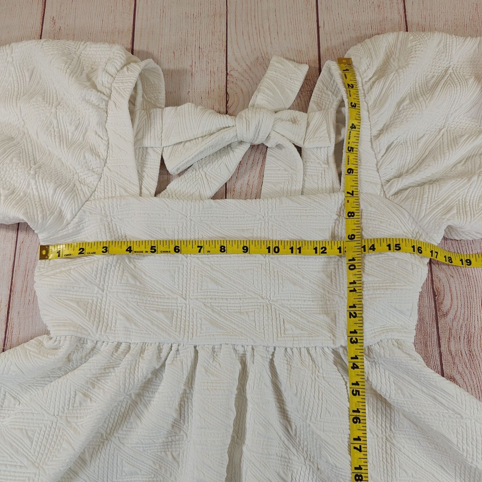 Free People Free People White Puff Sleeve Mini Dress sz L Size L / US 10 / IT 46 - 4 Thumbnail
