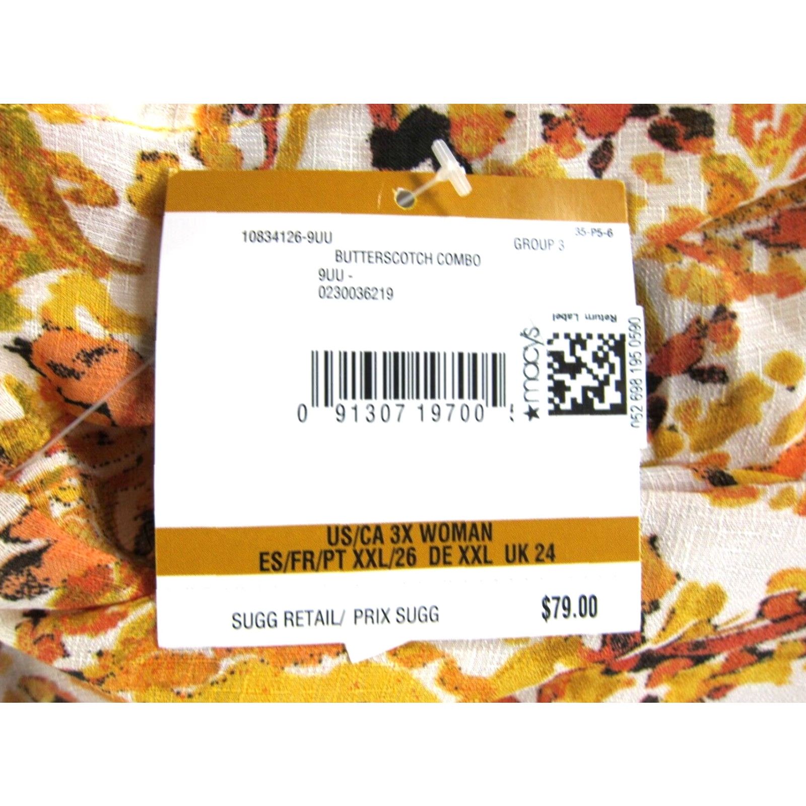 Kasper VINTAGE Kasper Blouse 3X Tunic Paisley NWT V-Neck Short Sleeve Orange Floral Shirt Womens Size XXL / US 16-18 / IT 52-54 - 4 Thumbnail