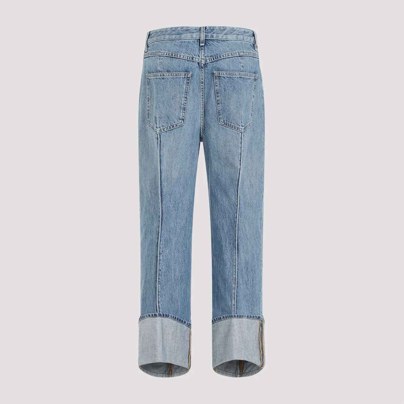 Bottega Veneta o1n1vont1225 Curved Shape Vintage Denim Jeans in Blue Size 30" / US 8 / IT 44 - 2 Thumbnail