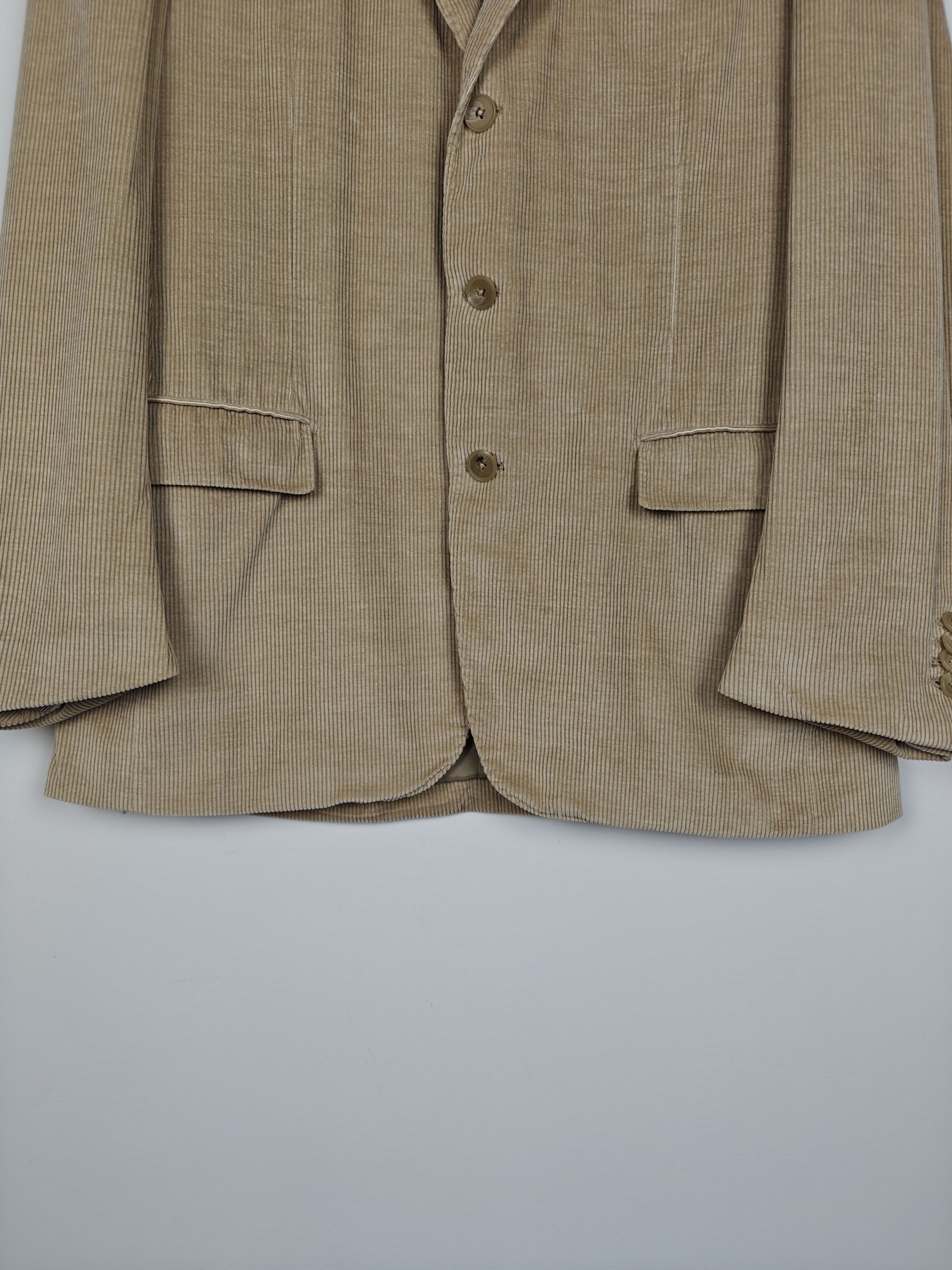 Ermenegildo Zegna Ermenegildo Zegna Corduroy Blazer Jacket Cashco Beige IT50R Size 40R - 3 Thumbnail