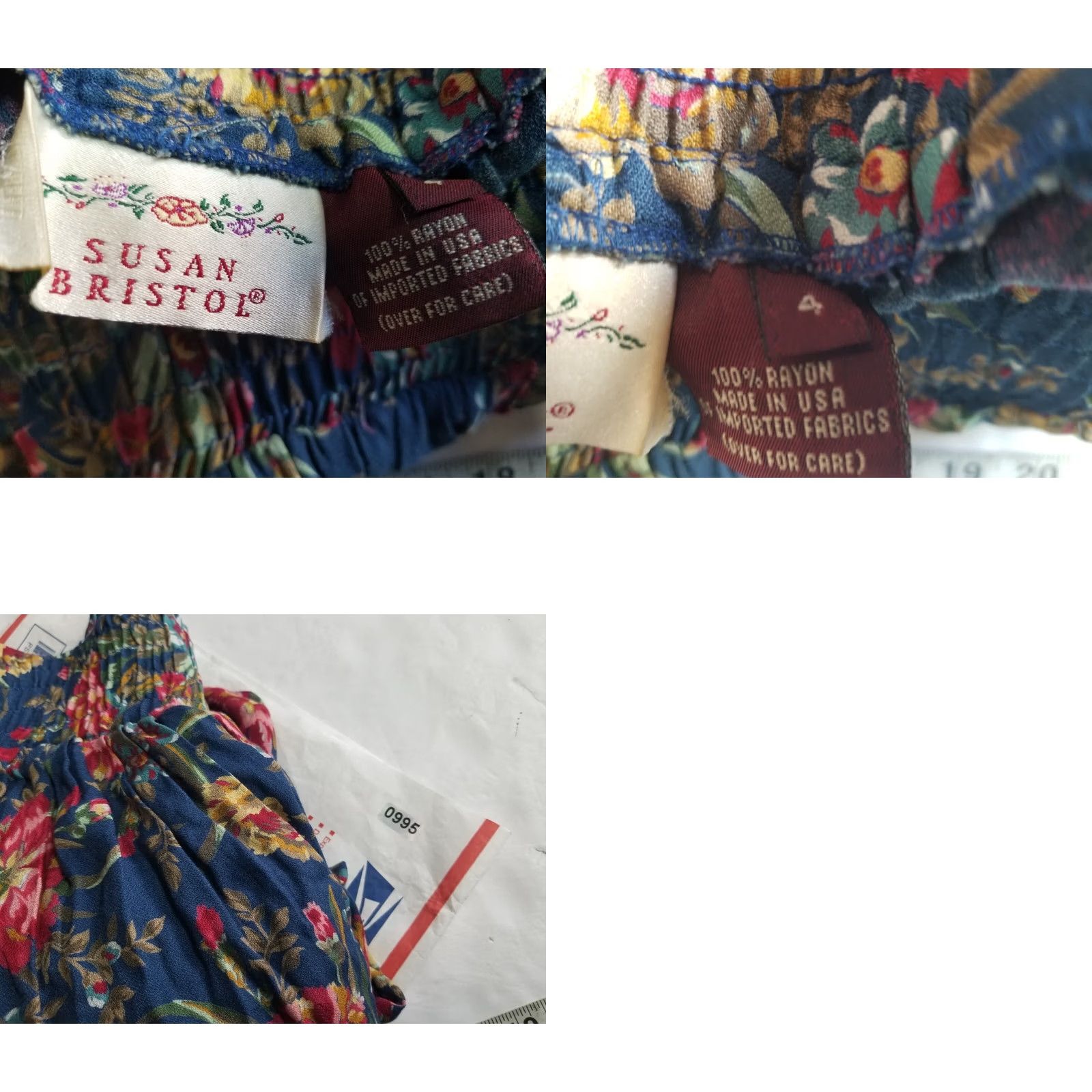 Vintage Vintage Susan Bristol Skirt Floral Tropical Print Belted Womens Size 4 USA Made - High-Rise Casual Party Size 27" / US 4 / IT 40 - 8 Thumbnail