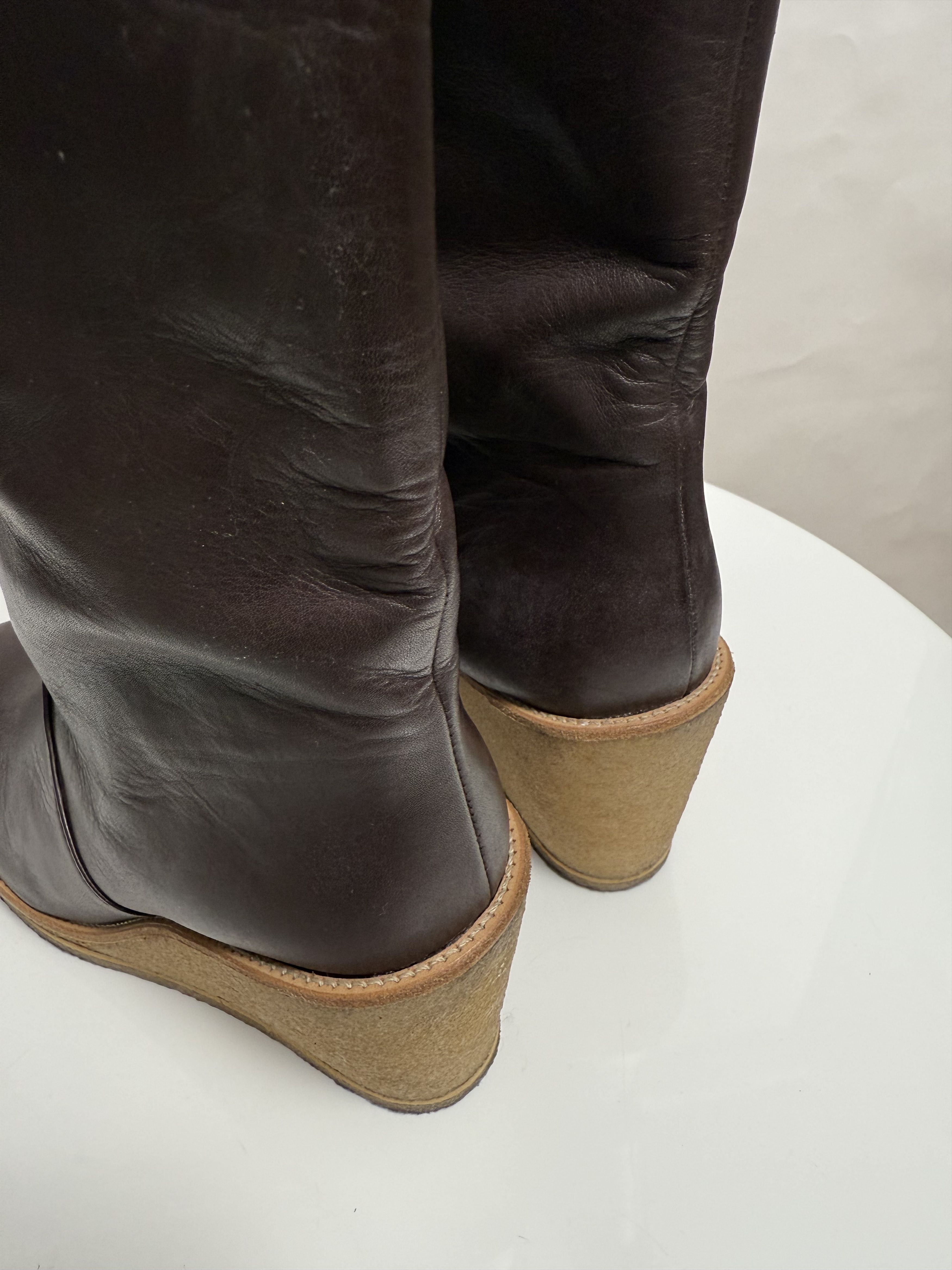 A.P.C. Leather Long Boots Size US 10 / IT 40 - 7 Thumbnail