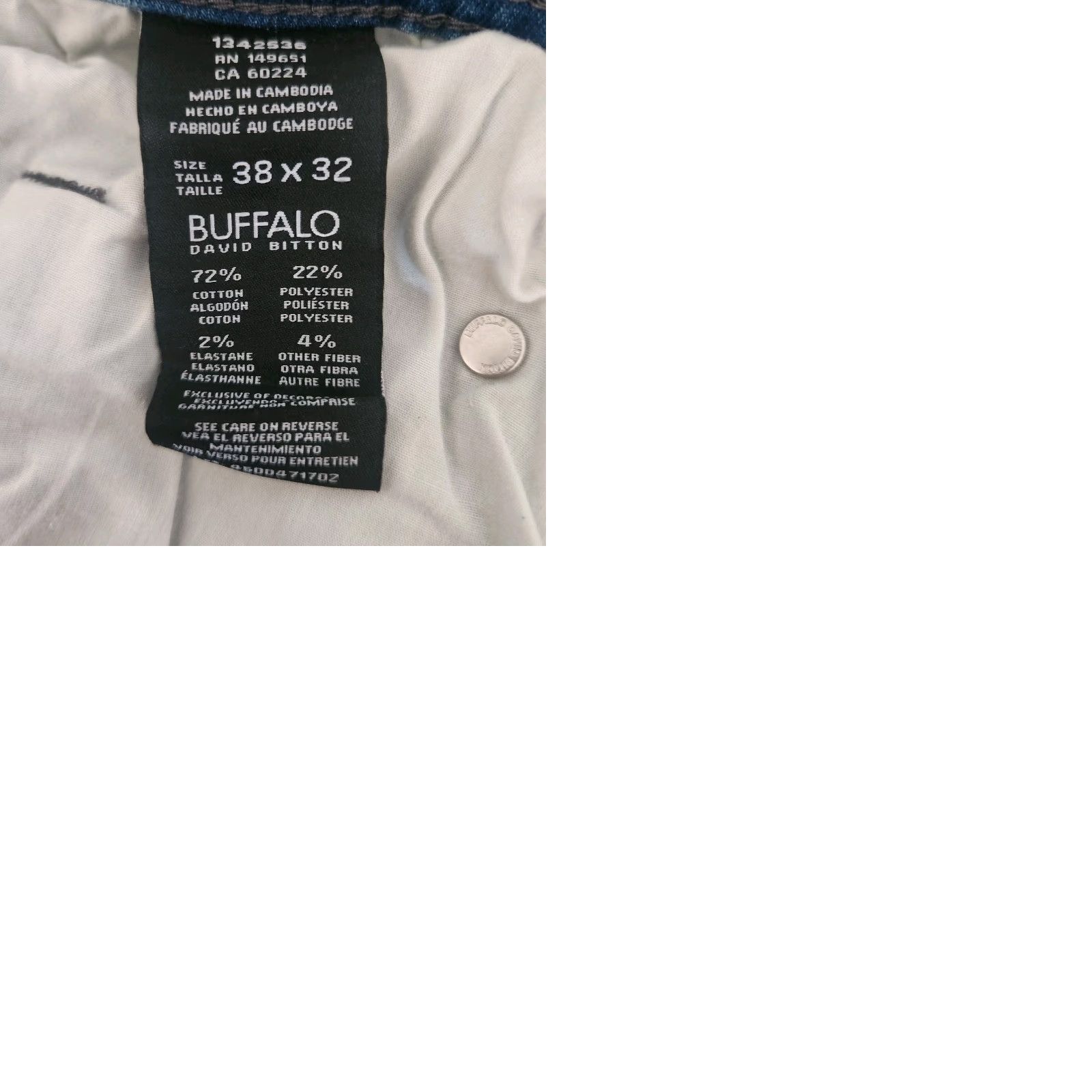 Buffalo David Bitton **Buffalo David Bitton Jeans Men's 38x32 Blue Slim Stretch Denim** User: **Slim Buffalo David Bitton Jeans Men's 38x32 Blue Stretch Denim** Size US 38 / EU 54 - 9 Thumbnail