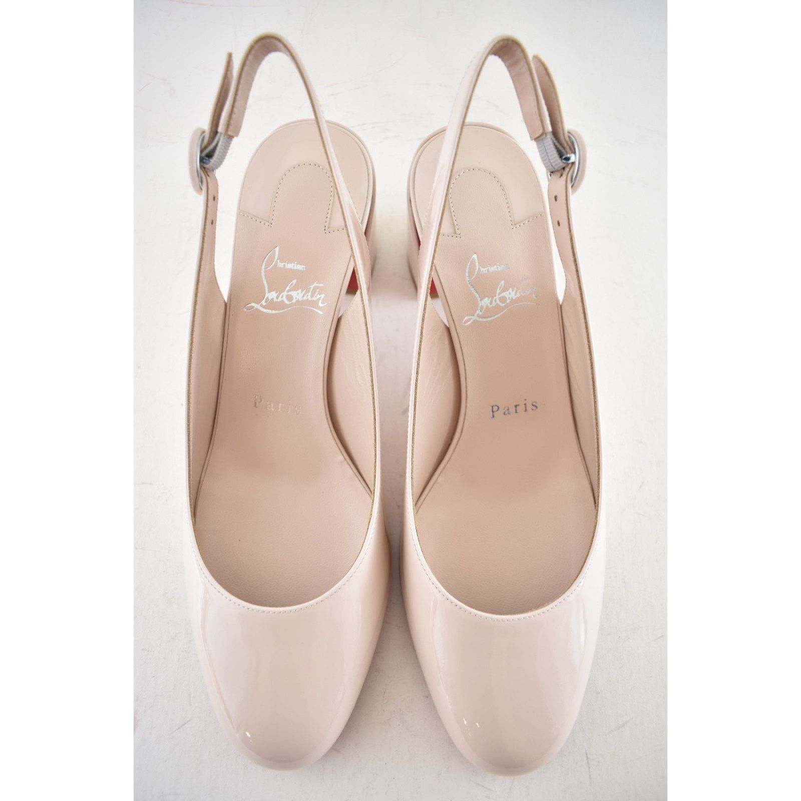Christian Louboutin Christian Louboutin So Jane Sling 55 Leche Patent Slingback Size US 8 / IT 38 - 8 Thumbnail