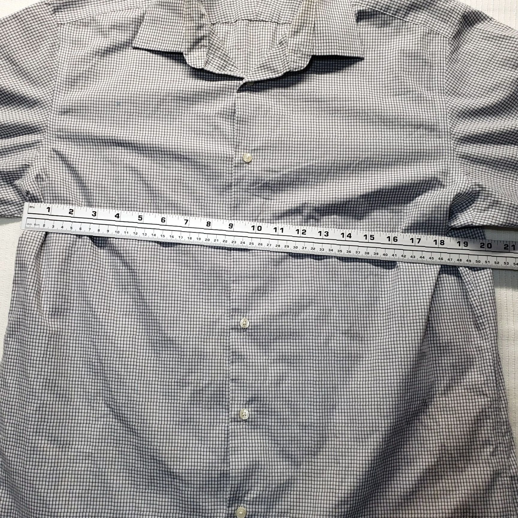 Vintage Structure Gray Modern Fit Dress Shirt Long Sleeve Adult Men's Large Size 42R - 4 Thumbnail