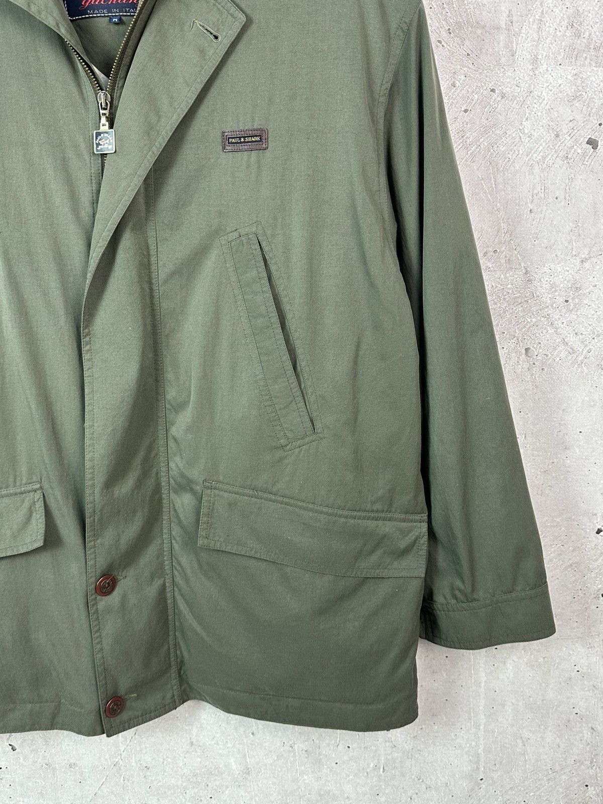 Paul & Shark Paul & Shark Made in Italy Khaki Multipocket Hooded Jacket Size US L / EU 52-54 / 3 - 5 Thumbnail