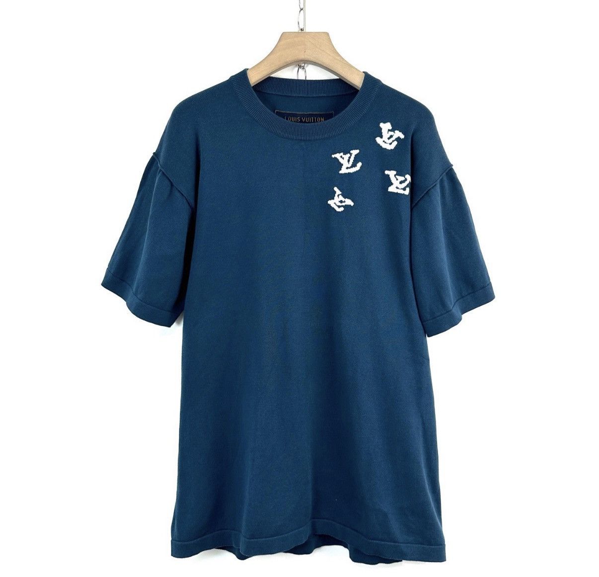 Louis Vuitton Louis Vuitton Navy Blue New Piper Knit Short Sleeve K12 Size US XL / EU 56 / 4 - 1 Thumbnail
