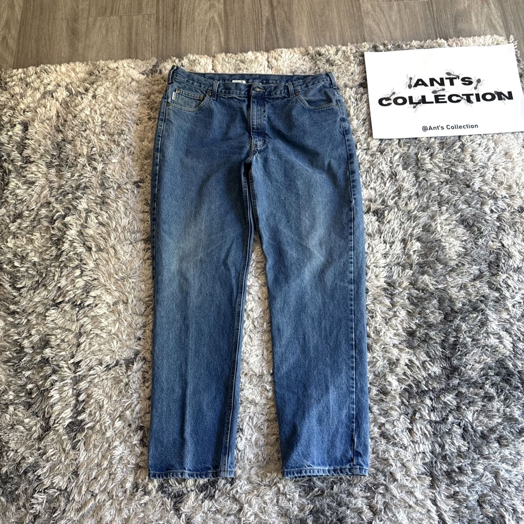 Carhartt Carhartt Jeans Men’s 42x34 Blue Darkstone Traditional Fit Workwear Denim DST B18 DST Jeans Mens 42 Regular Bluestone Straight 32in Inseam Size US 42 / EU 58 - 4 Thumbnail