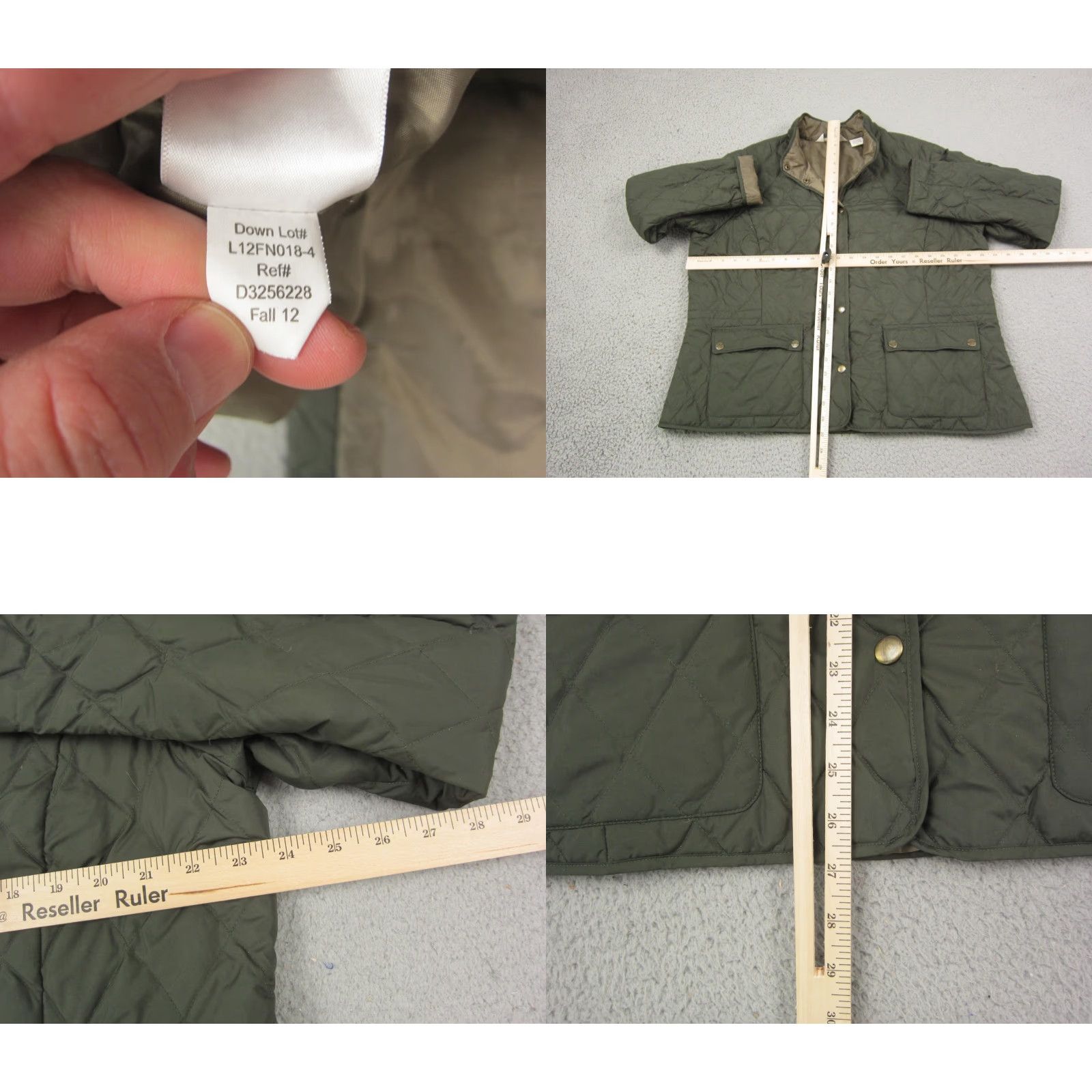 Eddie Bauer Eddie Bauer Jacket Womens 2XL Olive Green Quilted Goose Down Button Snap Caliber: Casual Winter Travel Size XXL / US 16-18 / IT 52-54 - 8 Thumbnail