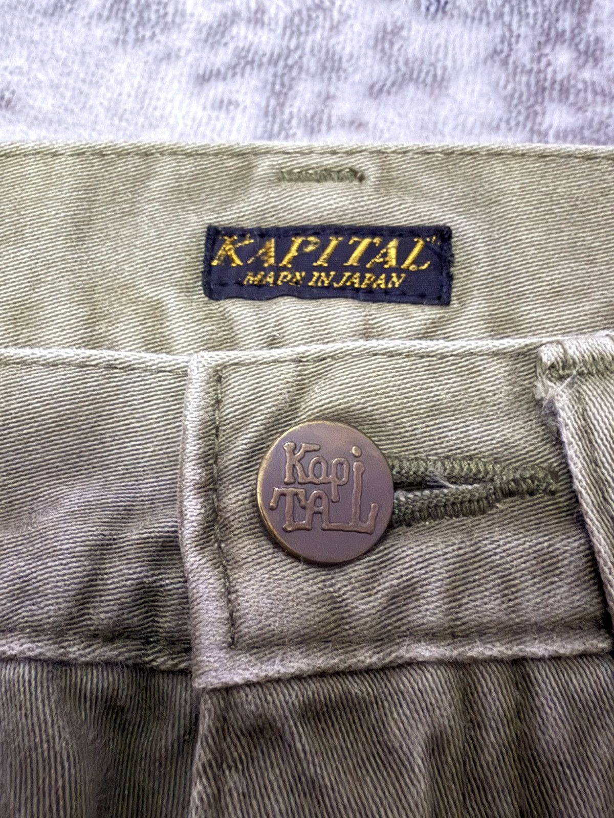 Kapital Vintage Kapital Sun Faded Green Slim Jeans Size US 29 - 12 Thumbnail