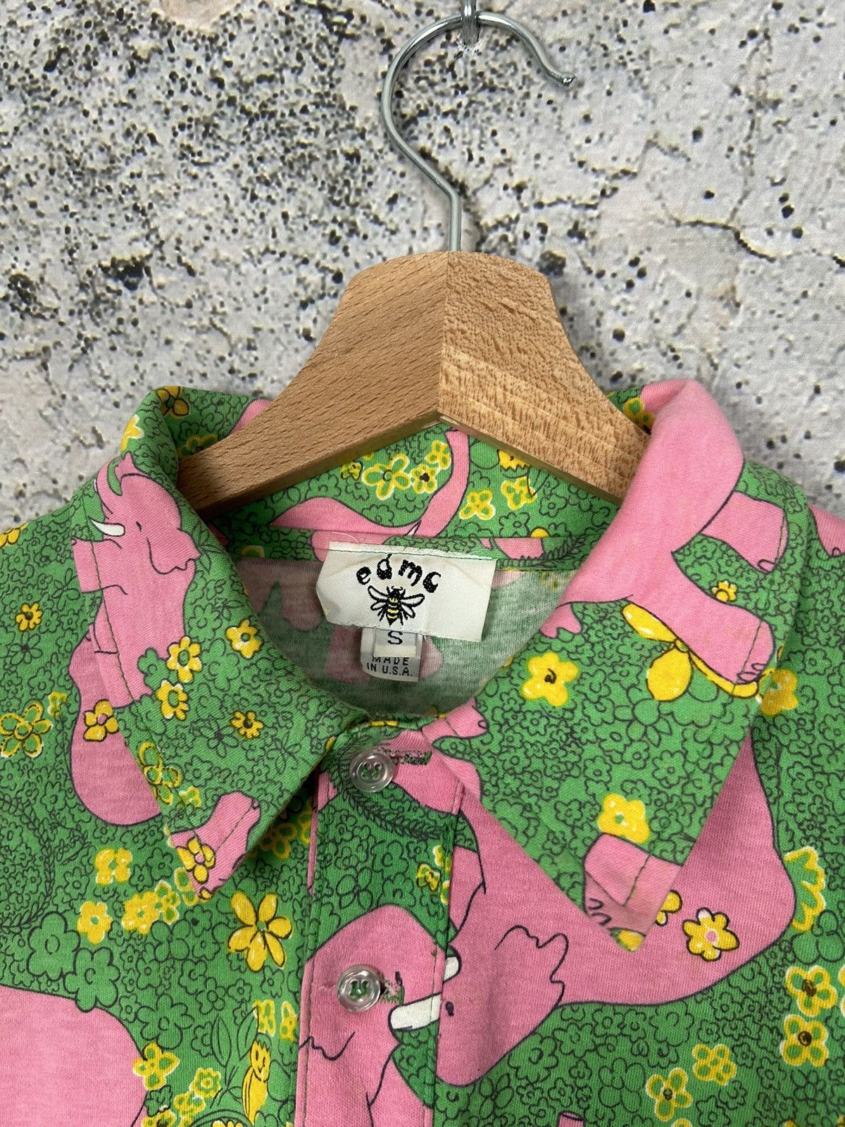 Vintage Vintage Pink Elephants Avantgarde Polo Tee 90s Archival Size US S / EU 44-46 / 1 - 3 Thumbnail