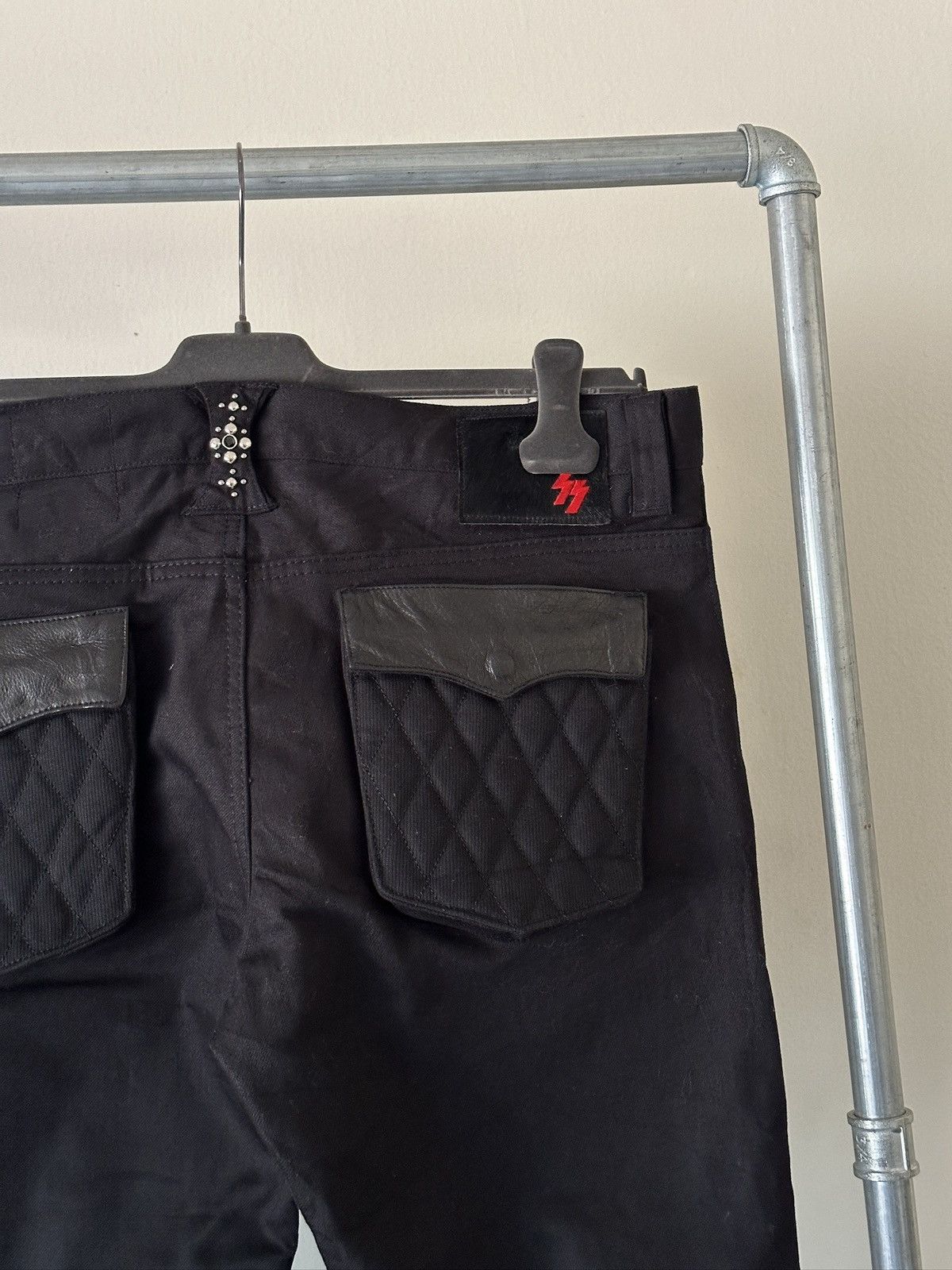 Japanese Brand 2000s Skull Flight Double Knee Pant Size US 34 / EU 50 - 9 Thumbnail