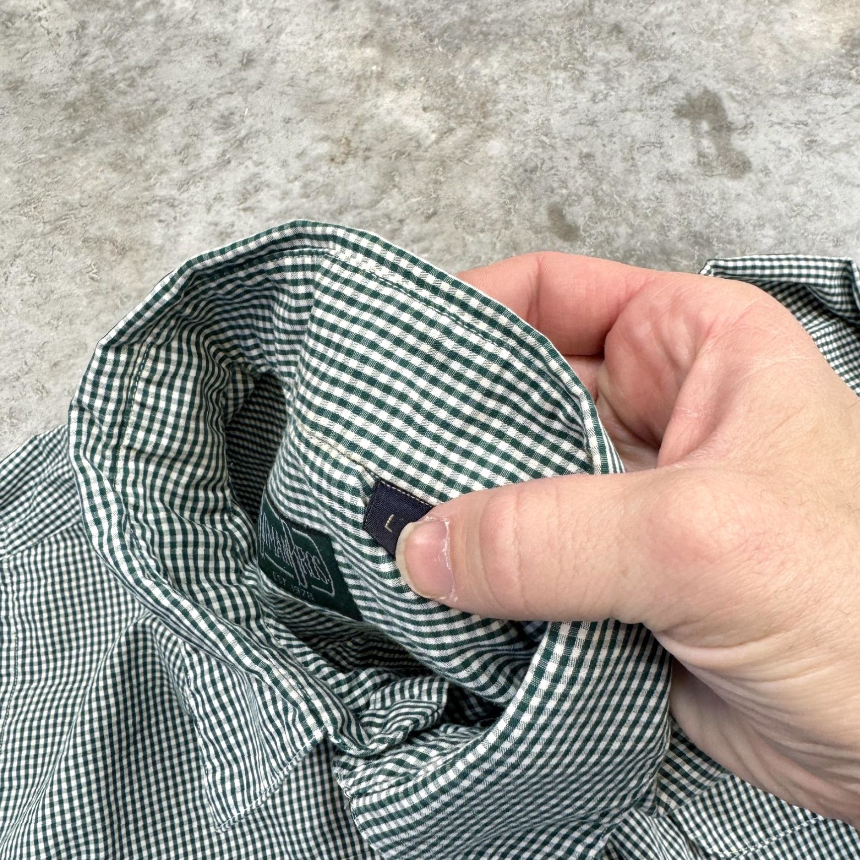 Vintage Gitman Bros Shirt Mens Large Green Check Long Sleeve Button Front Pockets Size US L / EU 52-54 / 3 - 7 Thumbnail