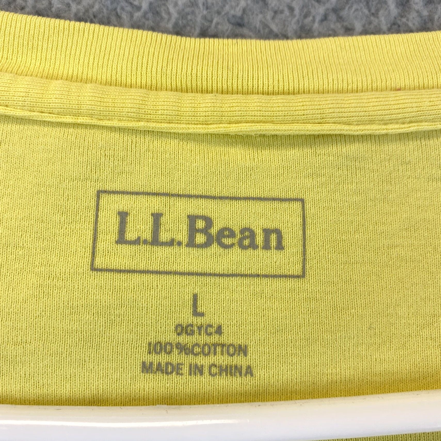 Vintage LL BEAN Women XS Yellow 100% Cotton Long Sleeve Button-Down Shirt Size L / US 10 / IT 46 - 2 Thumbnail