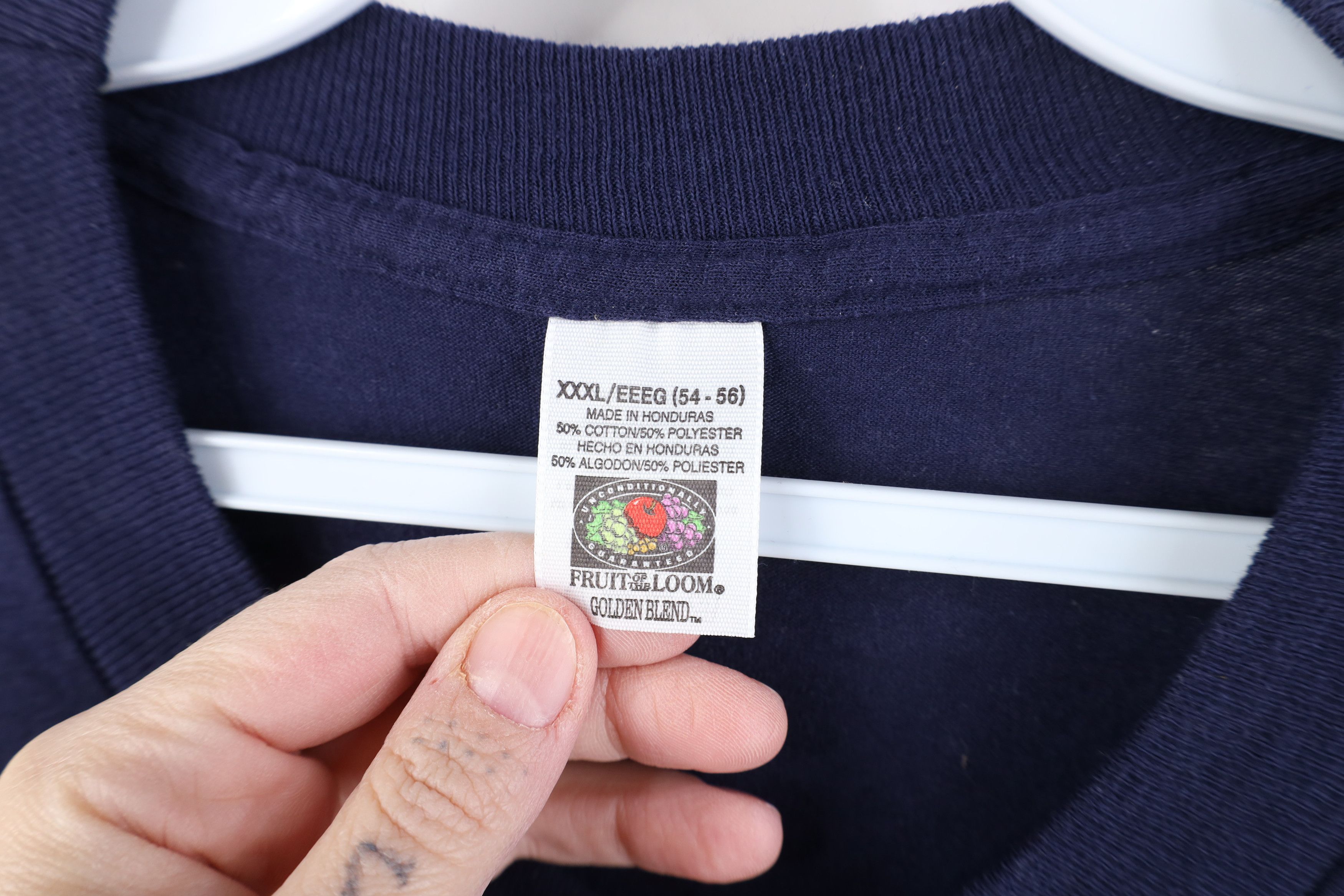 Vintage Vintage 90s Streetwear Pocket Short Sleeve T-Shirt Navy Blue Size US XXL / EU 58 / 5 - 7 Thumbnail