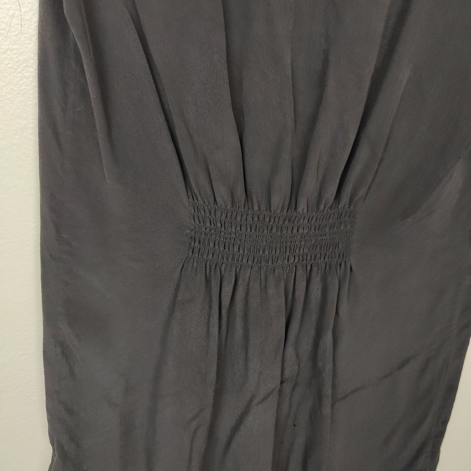 Allsaints AllSaints Sirius Dress Womens 0 Black 100% Silk Shirt Button Size XS / US 0-2 / IT 36-38 - 4 Thumbnail