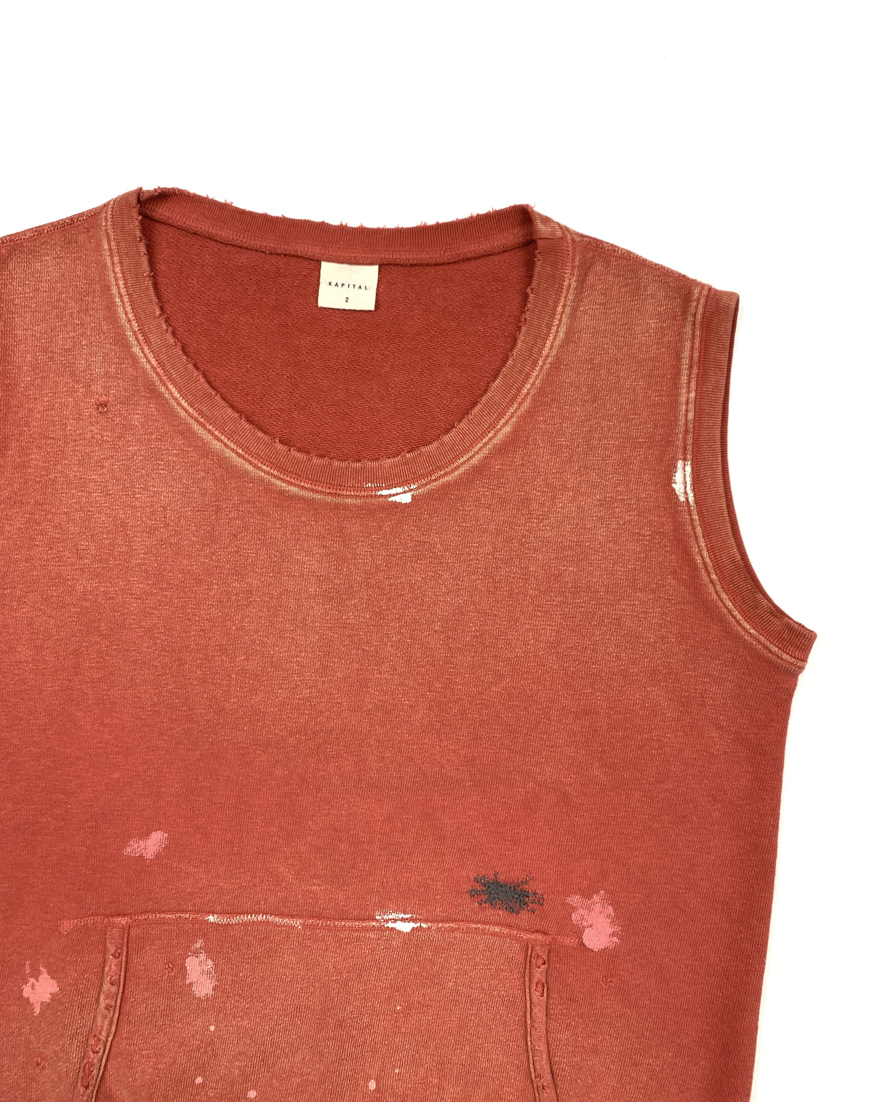 Kapital Painter Sweatshirt Vest - Sun-faded / Distressed / Repaired Size US L / EU 52-54 / 3 - 5 Thumbnail