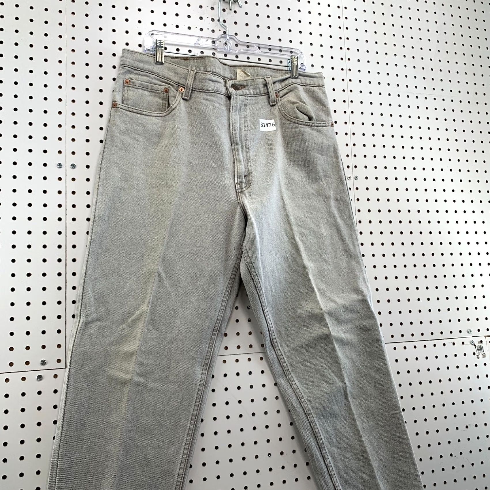 Levi's VINTAGE Levi's 550 Gray Denim Jeans Mens 35x31.5 Straight Made USA Jeans Size US 35 - 7 Thumbnail